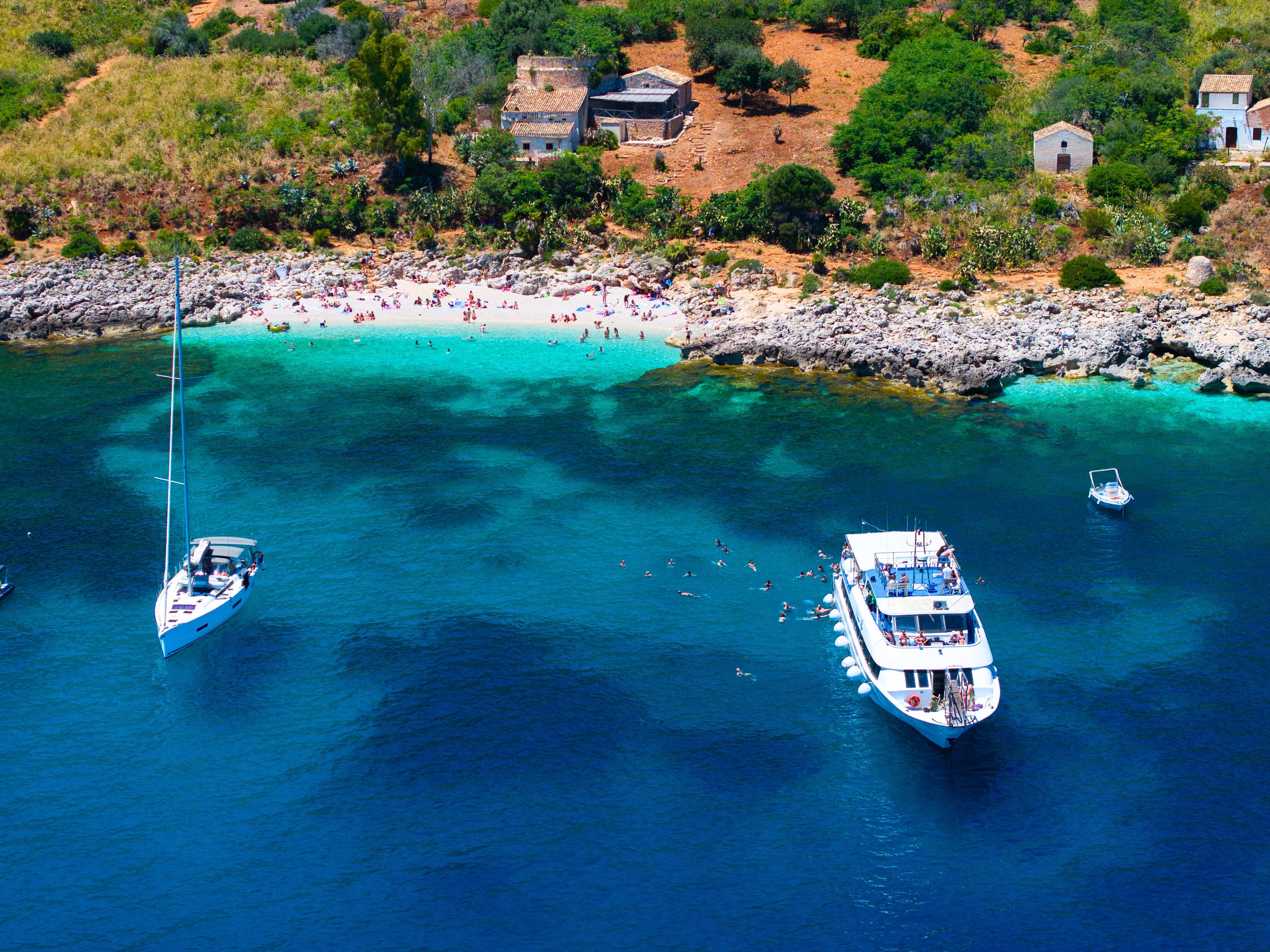 Zingaro Reserve & Scopello Boat Trip with Lunch from San Vito Lo Capo