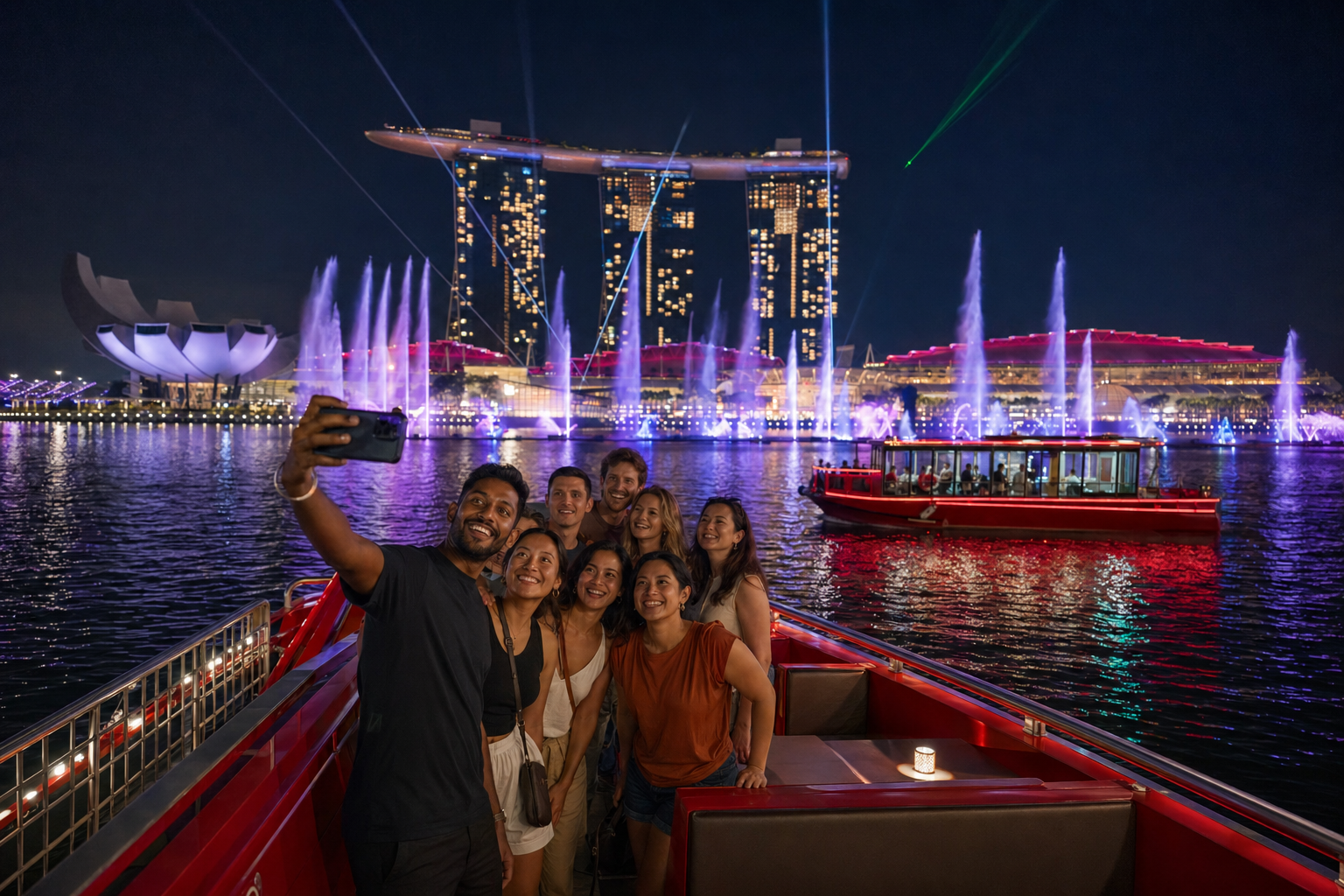 Singapore After Dark: River Cruise & Light Shows