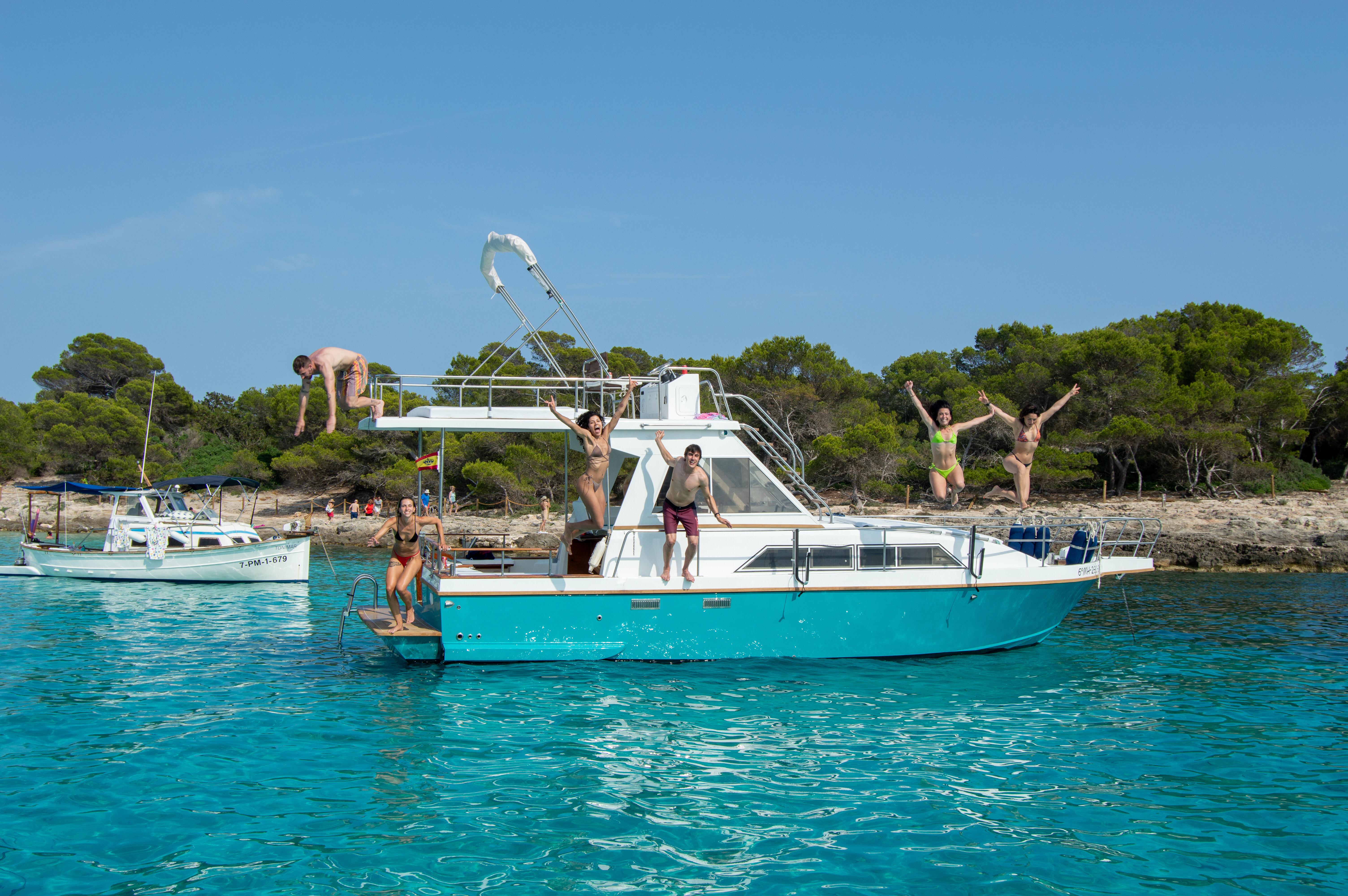 Calas of Menorca — turquoise coves of the south coast seen from the boat — image 2