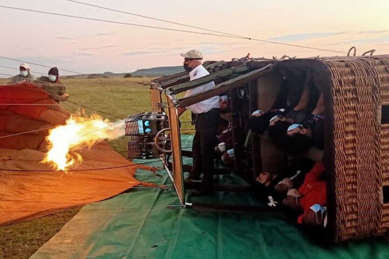 Maasai Mara Sunrise Hot Air Balloon Safari with Champagne Breakfast