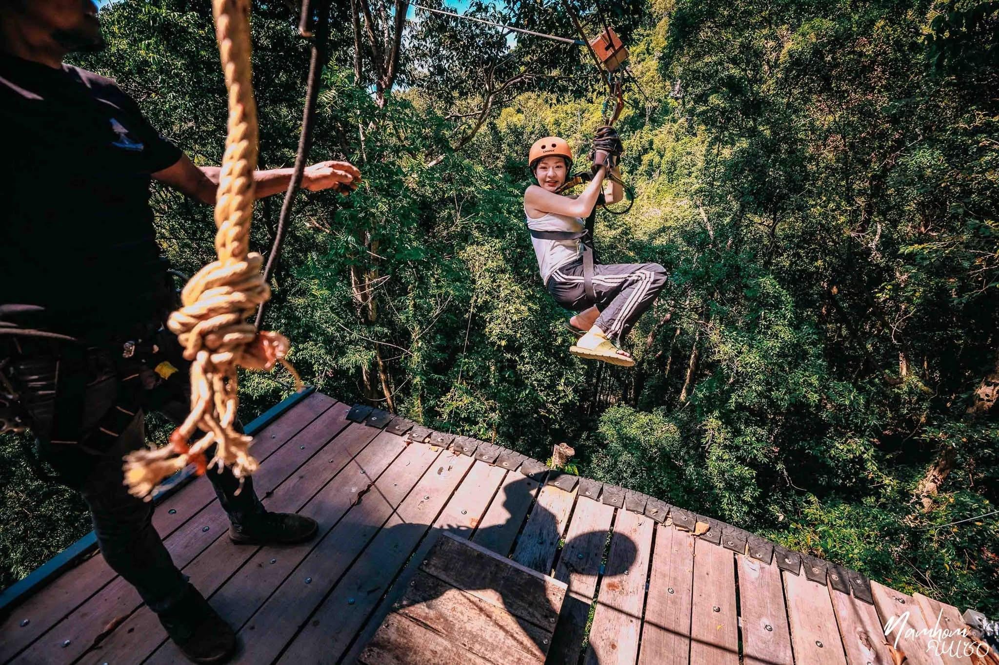 Samui Zipline Adventure: Jungle Canopy, Waterfall & Cafe