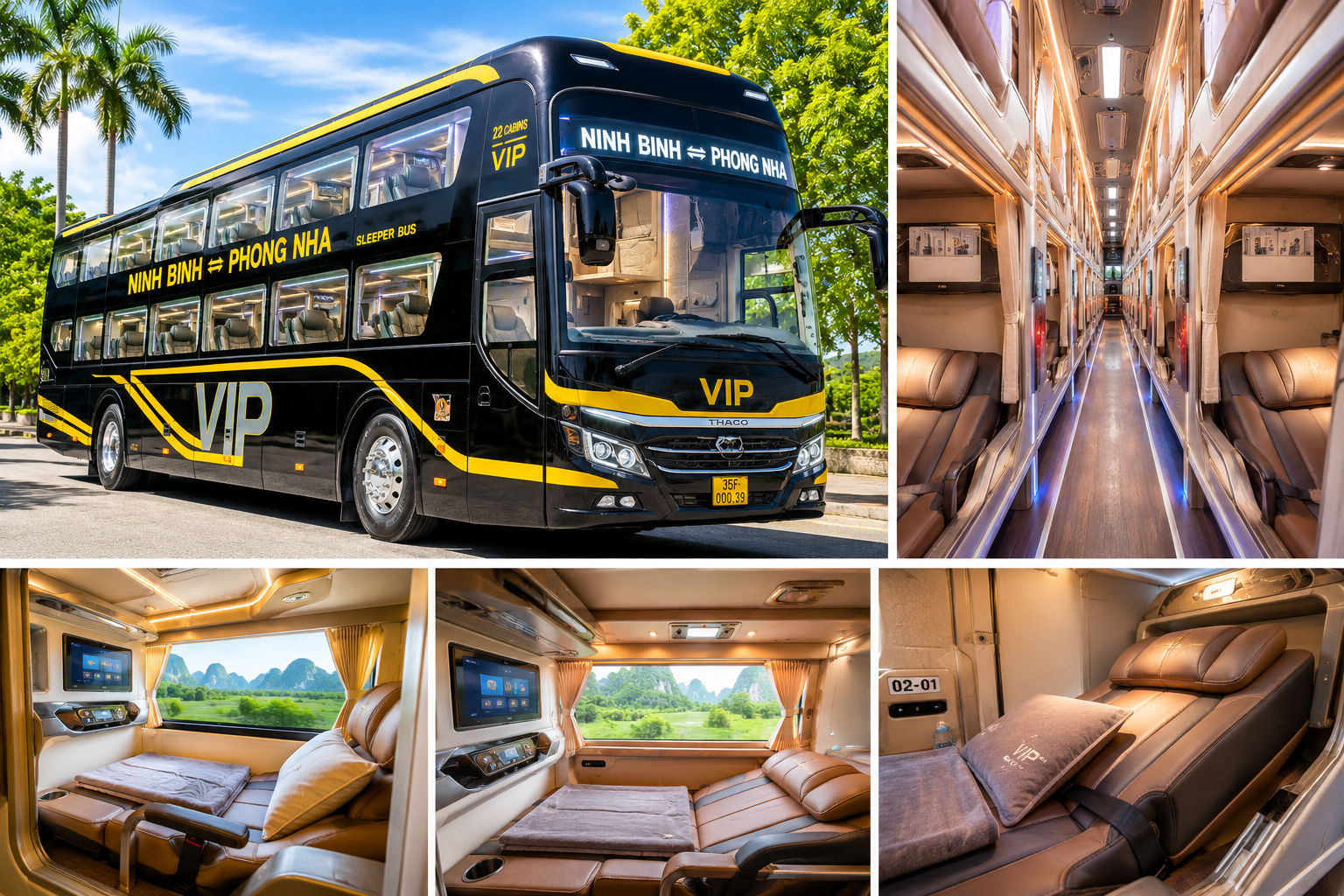 Ninh Binh to Phong Nha VIP Sleeper Bus