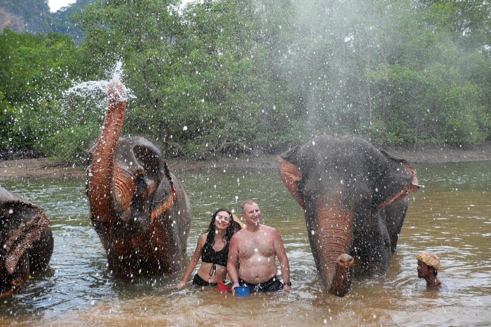 Krabi Elephant Shelter: Bathing & Feeding Experience