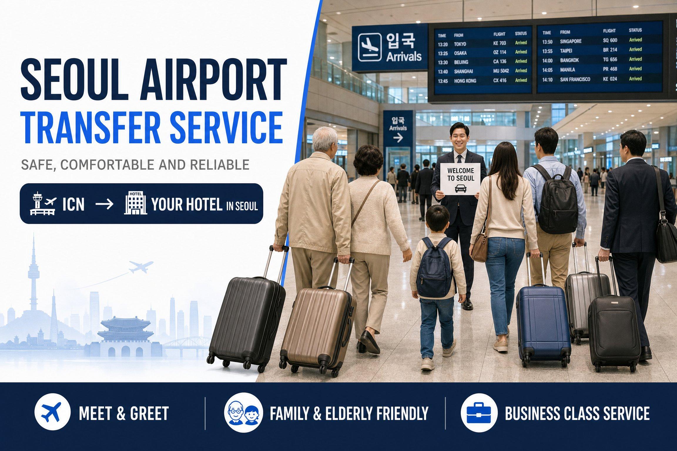 Private Airport Transfer: Incheon ICN to Seoul Hotels