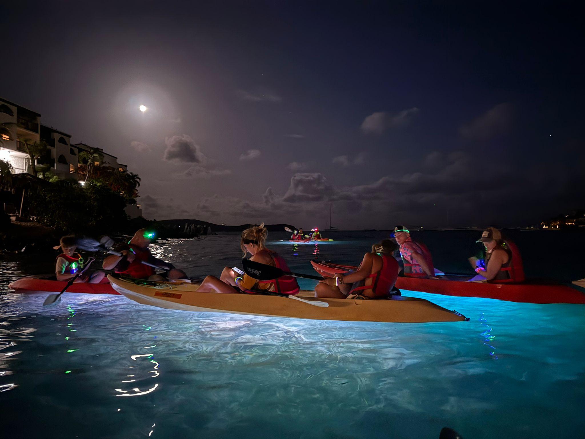 LED Night Kayak Tour in St. Thomas