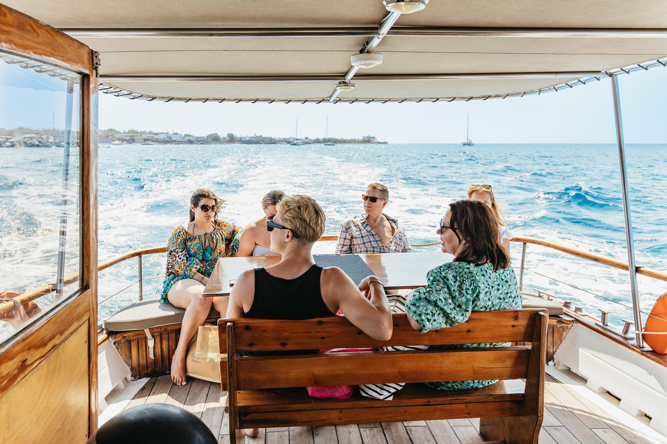Traditional Wooden Boat Cruise with Greek Meal & Wine