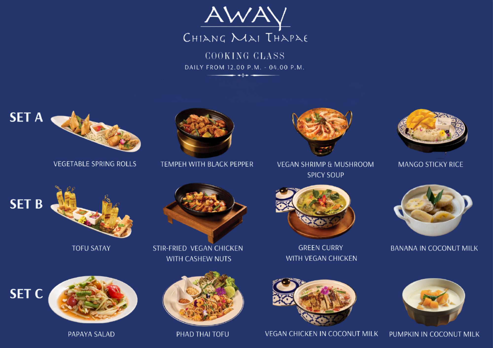 Vegan Thai Cooking Class at Away Chiang Mai