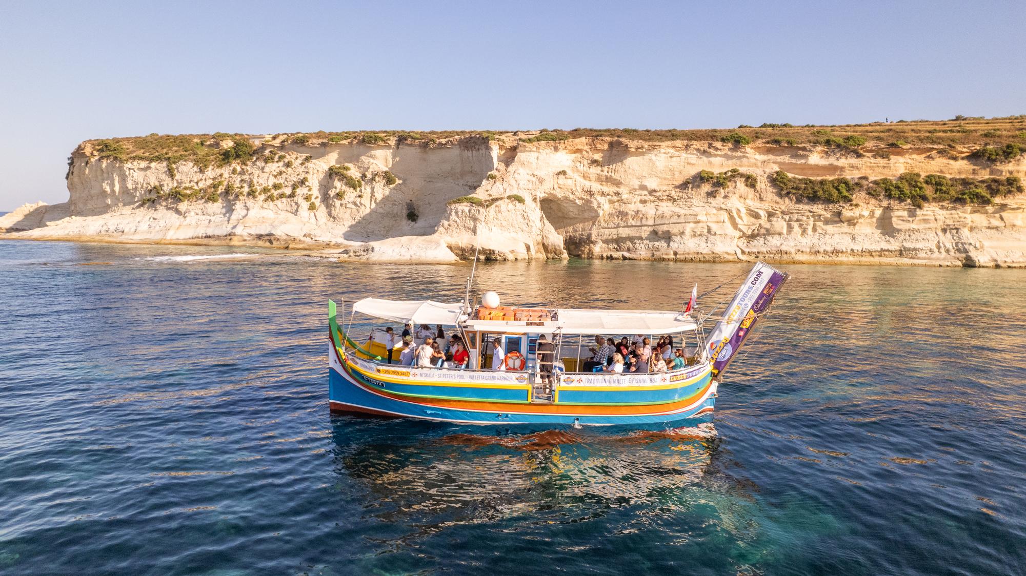 Malta Sunset Boat Tour: St. Peter's Pool & South Coast