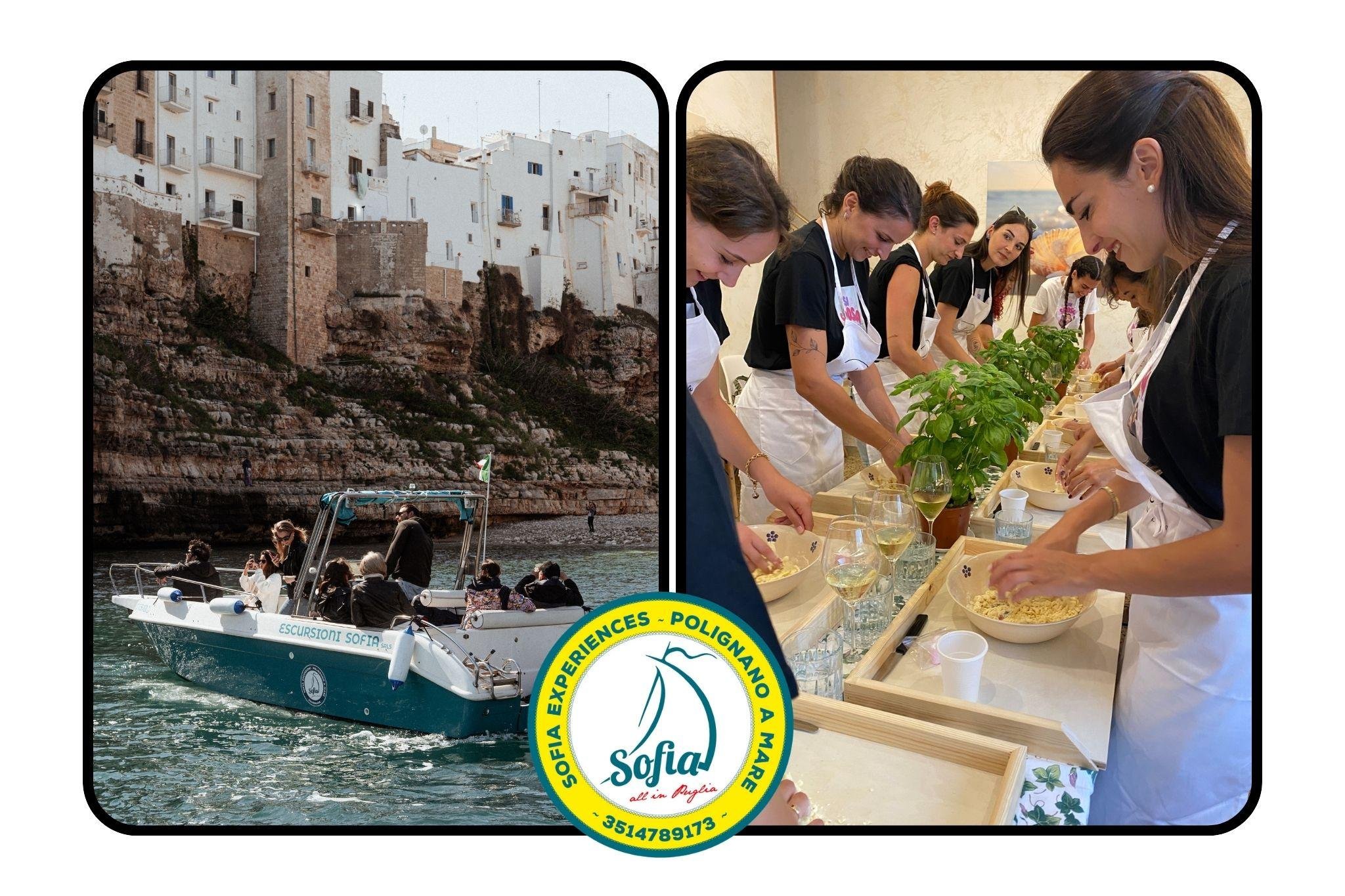 Polignano Sea Cruise & Apulian Cooking Class from Bari