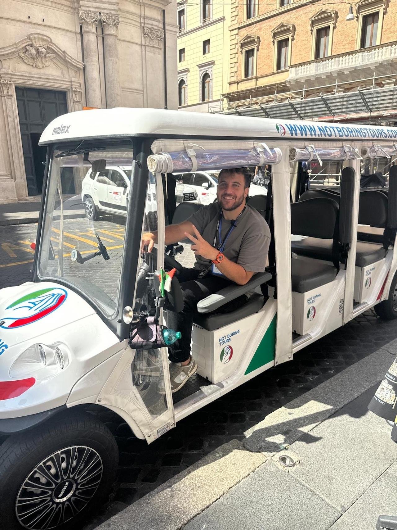 Historical Rome Golf Cart Exploration with Tunes & Gelato