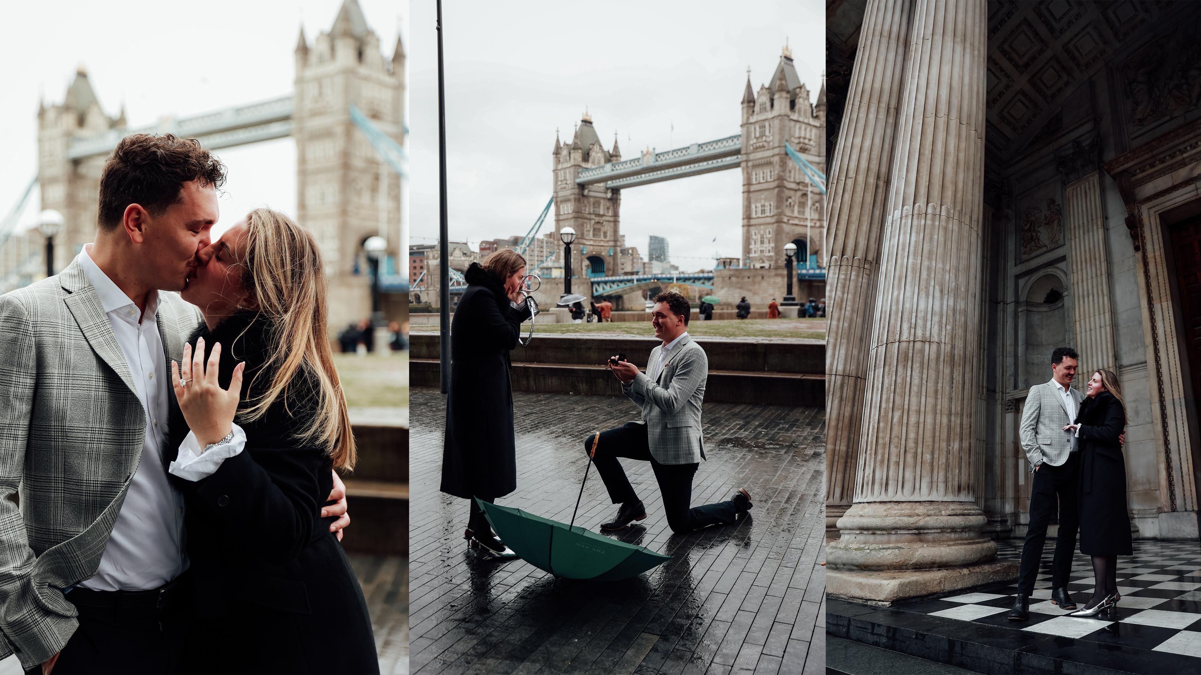 surprise proposal photoshoot in London — image 2