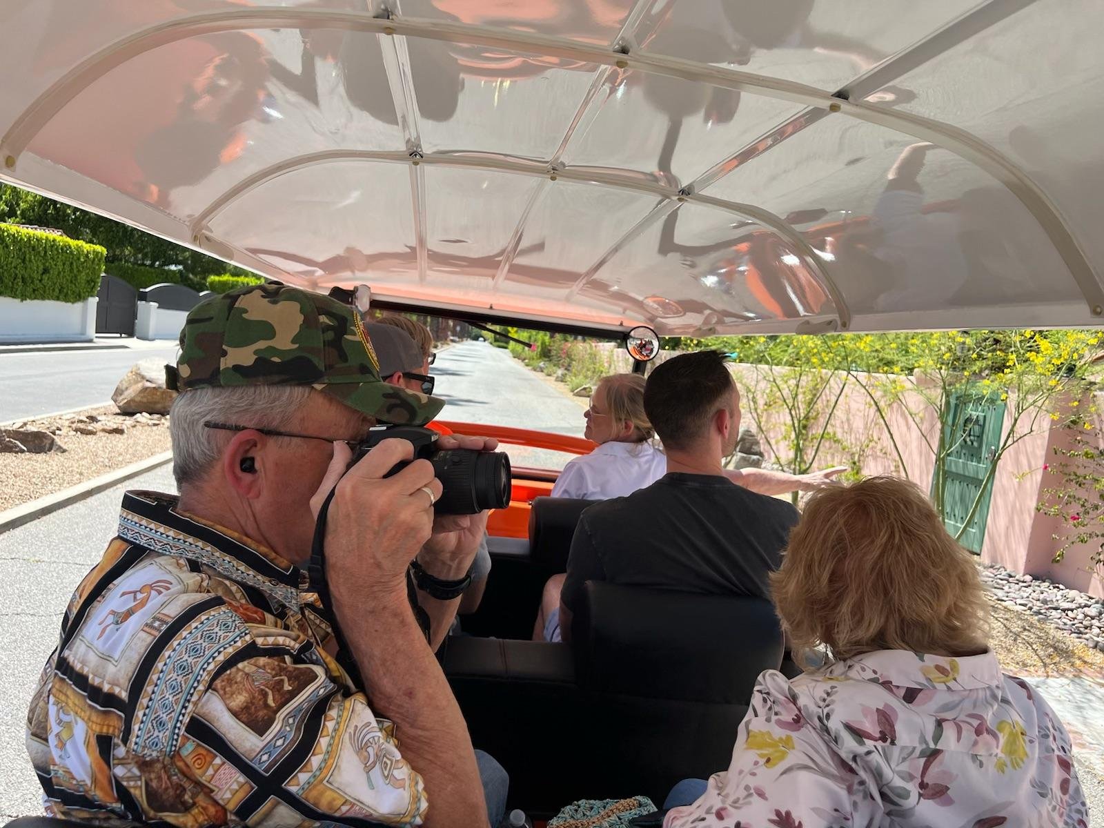 Palm Springs Tour from an open air 6 Passenger Golf Cart - 2026 (Verified Reviews)