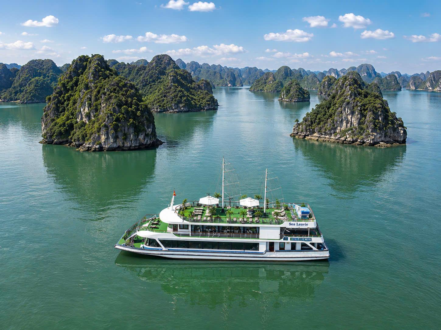Luxury Ha Long Bay Day Cruise with Buffet & Kayaking