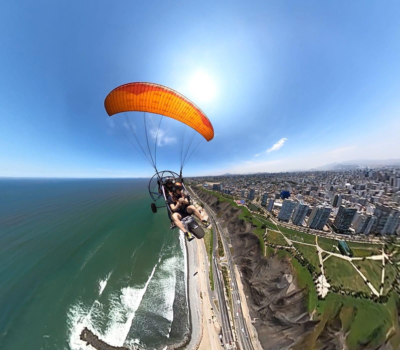 Powered Paragliding Over Lima's Costa Verde