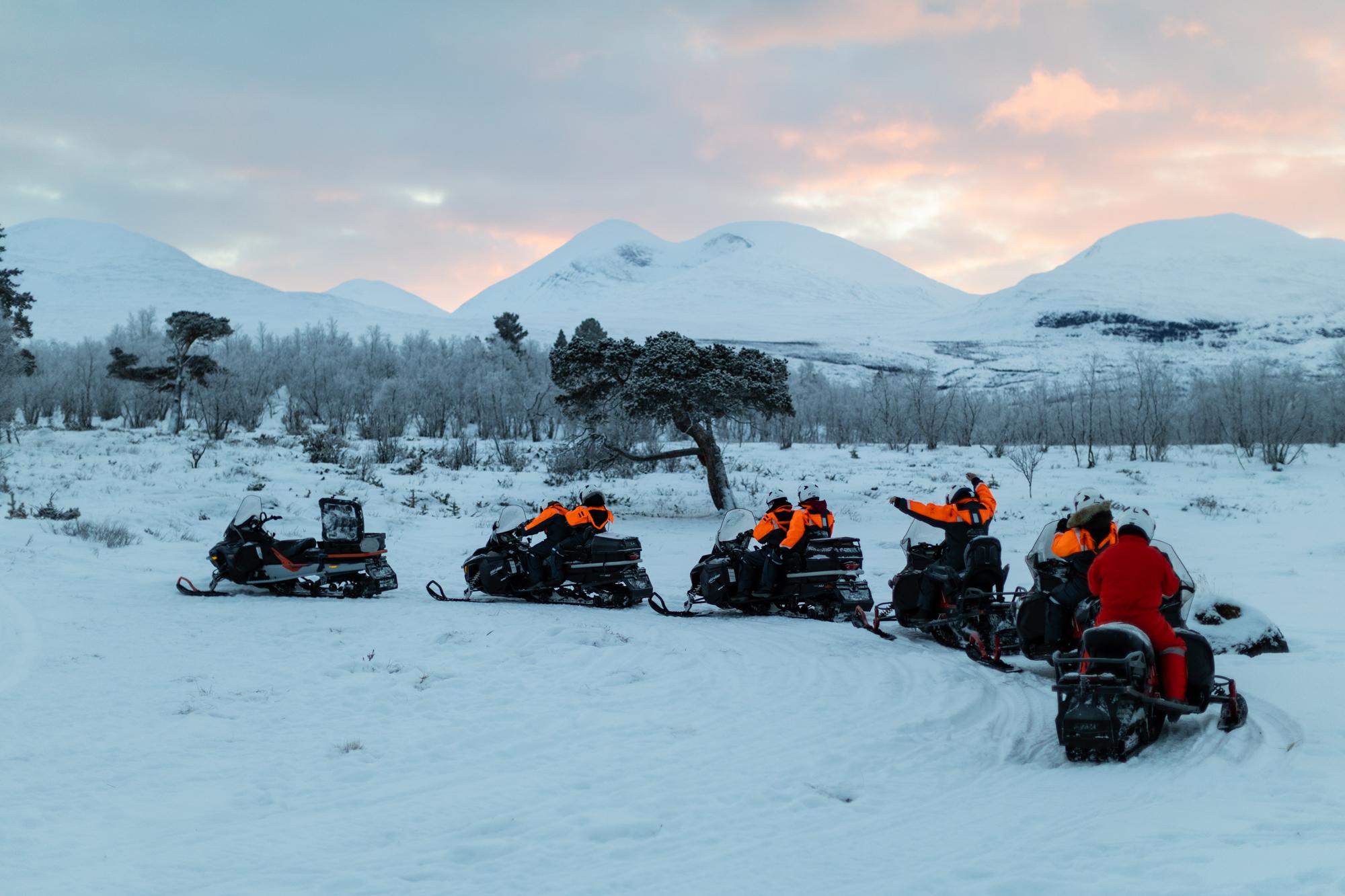 Self-Drive Snowmobile Adventure in Abisko