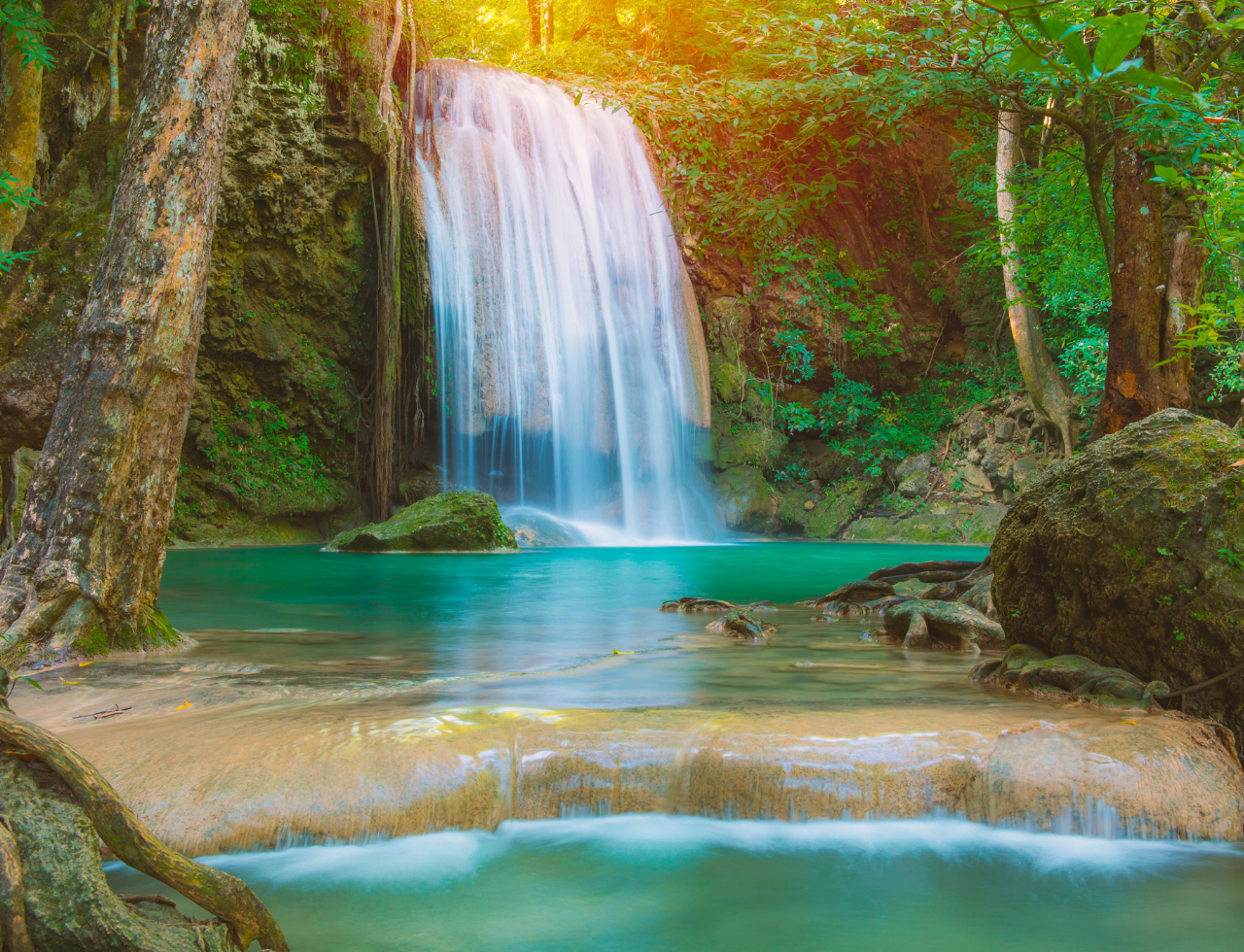 Kanchanaburi, River Kwai & Erawan Falls Private Day Tour from Bangkok