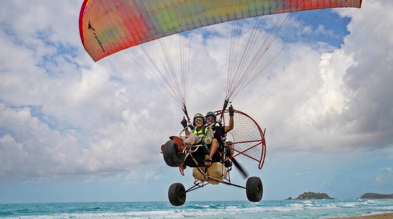 Bentota Paramotoring Adventure Over Coastal Sri Lanka