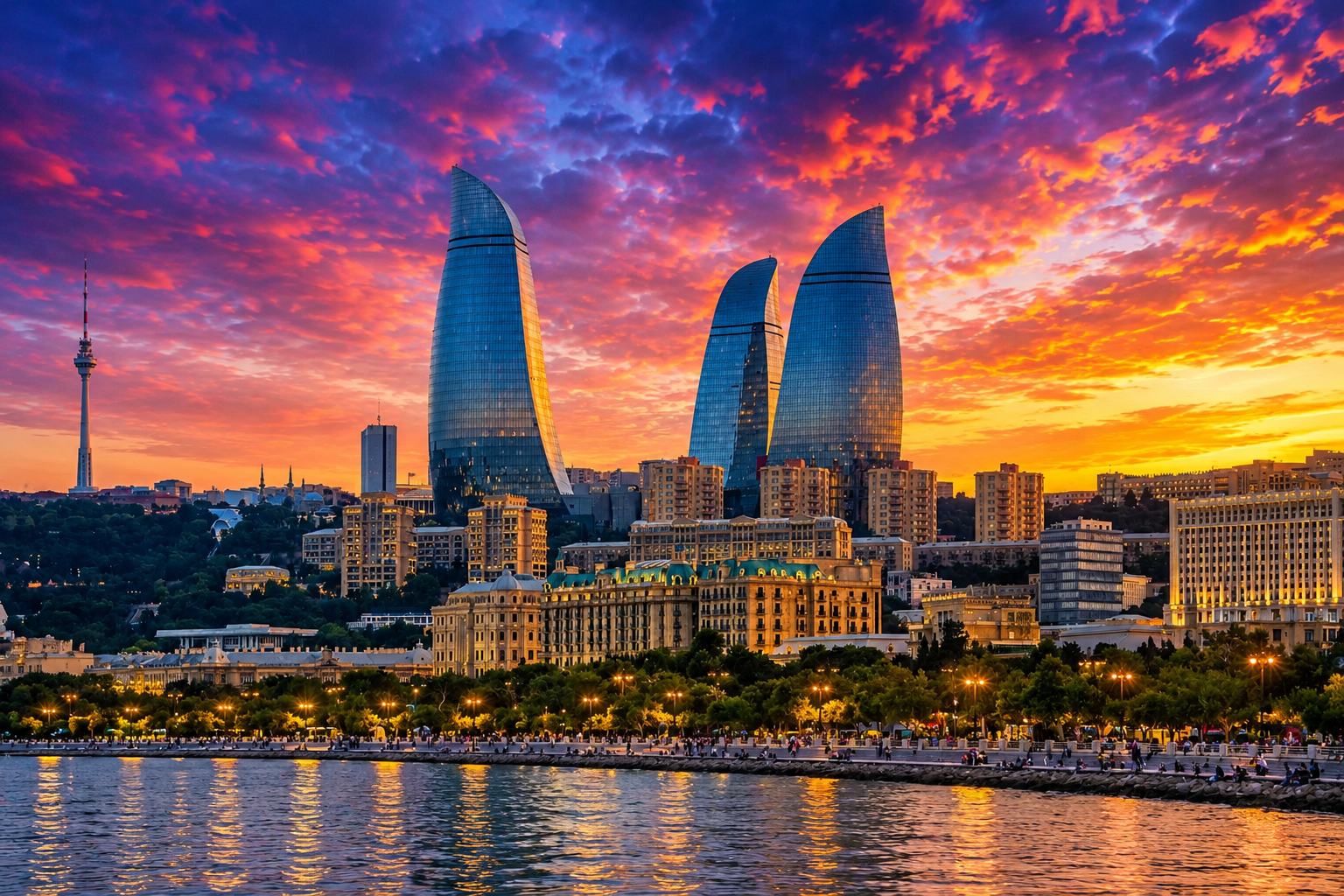 Baku City Tour: Old Town, Modern Skyline & Night Views