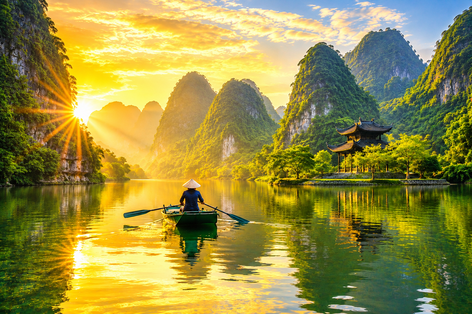 Ninh Binh Sunrise Adventure: Mua Cave Hike & Trang An Boat Ride