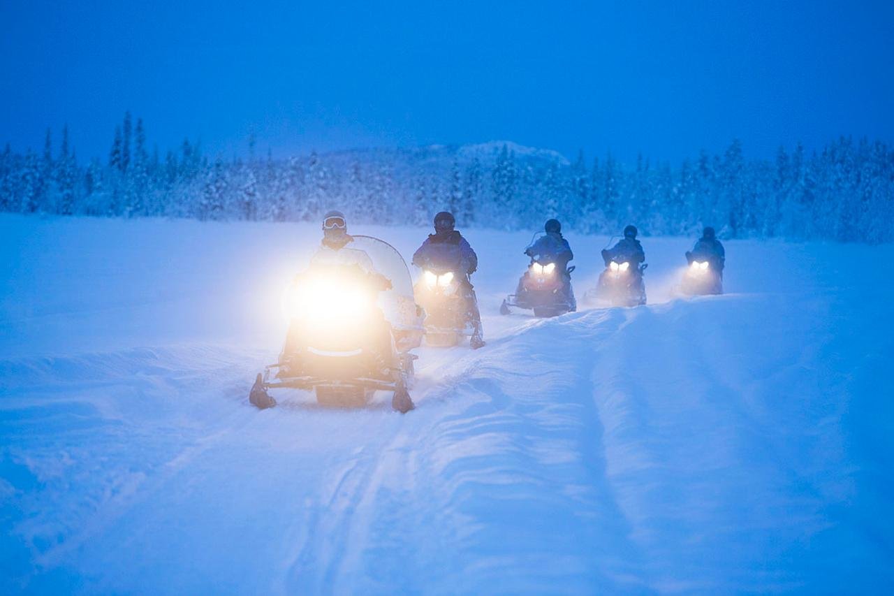 Kiruna Northern Lights Snowmobile Tour with Dinner