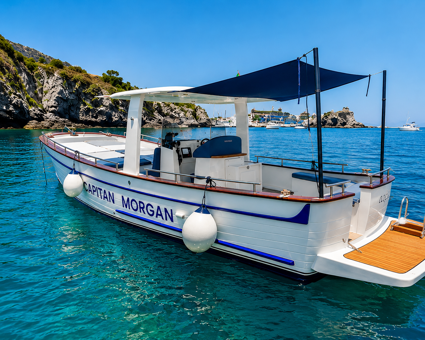 Ischia Full-Island Boat Tour with Swimming & Welcome Aperitif