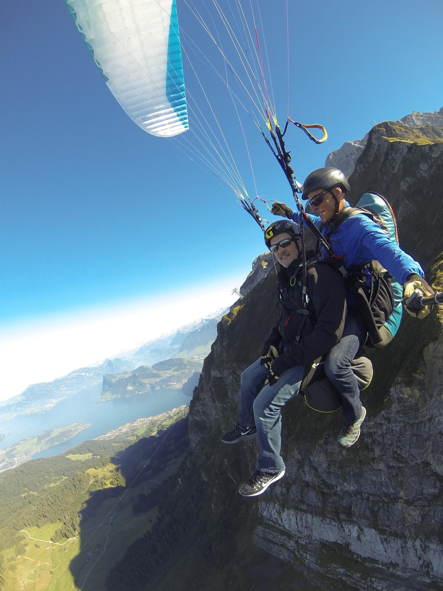 Tandem Paragliding Over Lake Lucerne