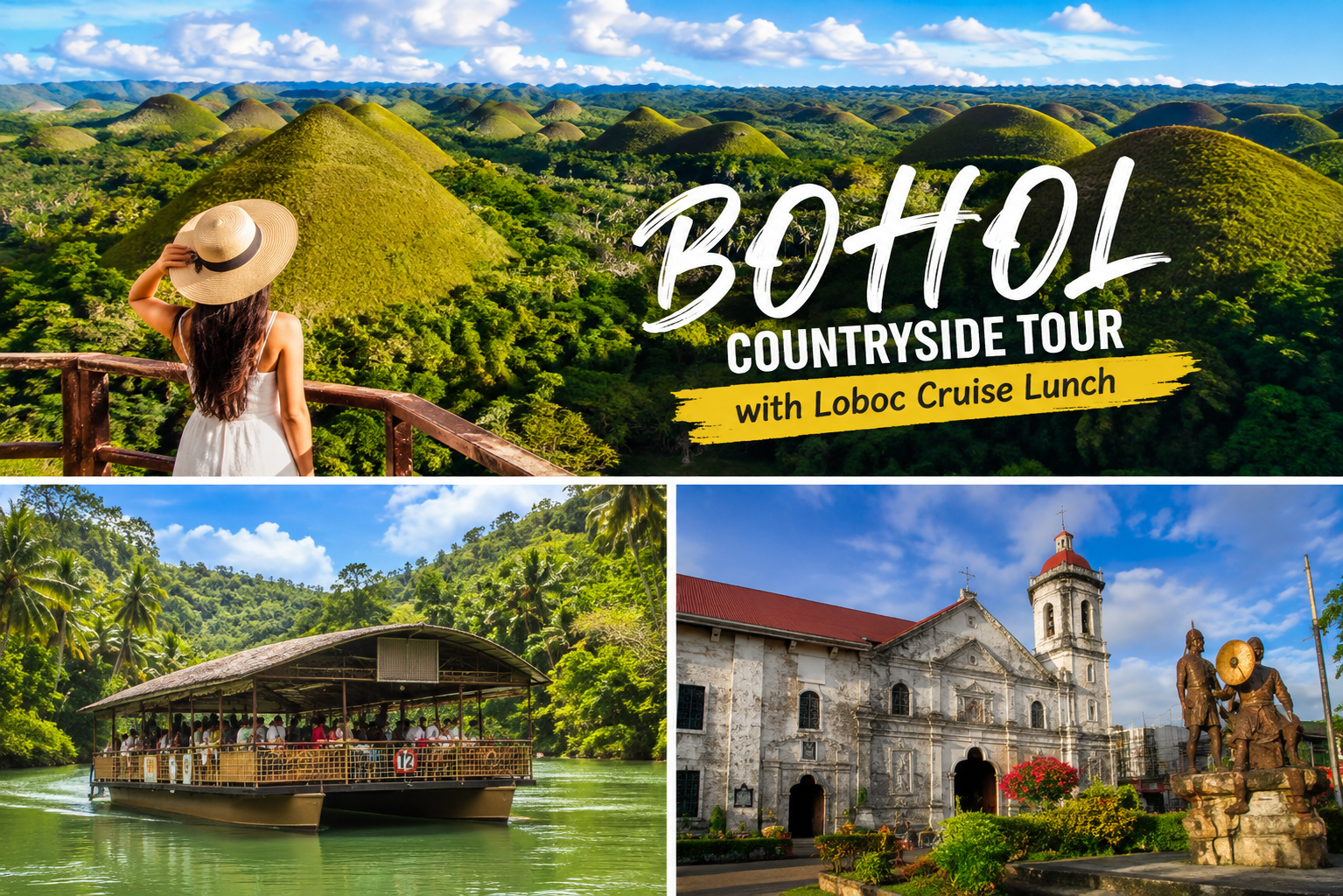 Bohol Countryside Adventure from Cebu with River Lunch