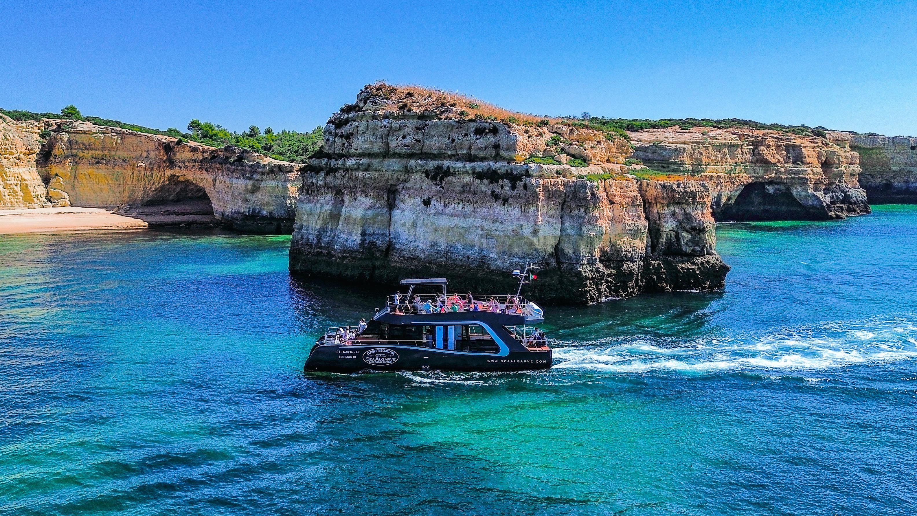 Albufeira to Benagil Catamaran Cruise with Cave Exploration