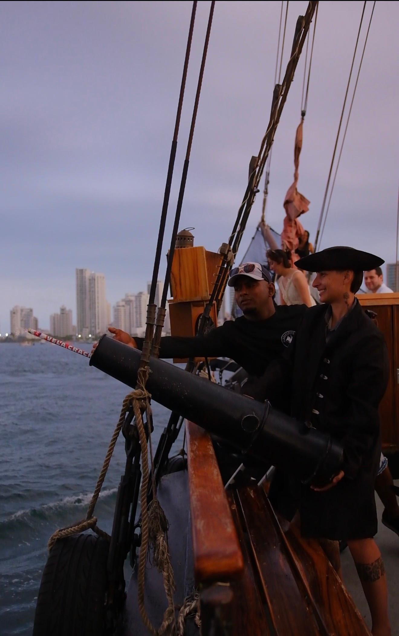 Cartagena Historic Walking Tour & Pirate Ship Sunset Cruise
