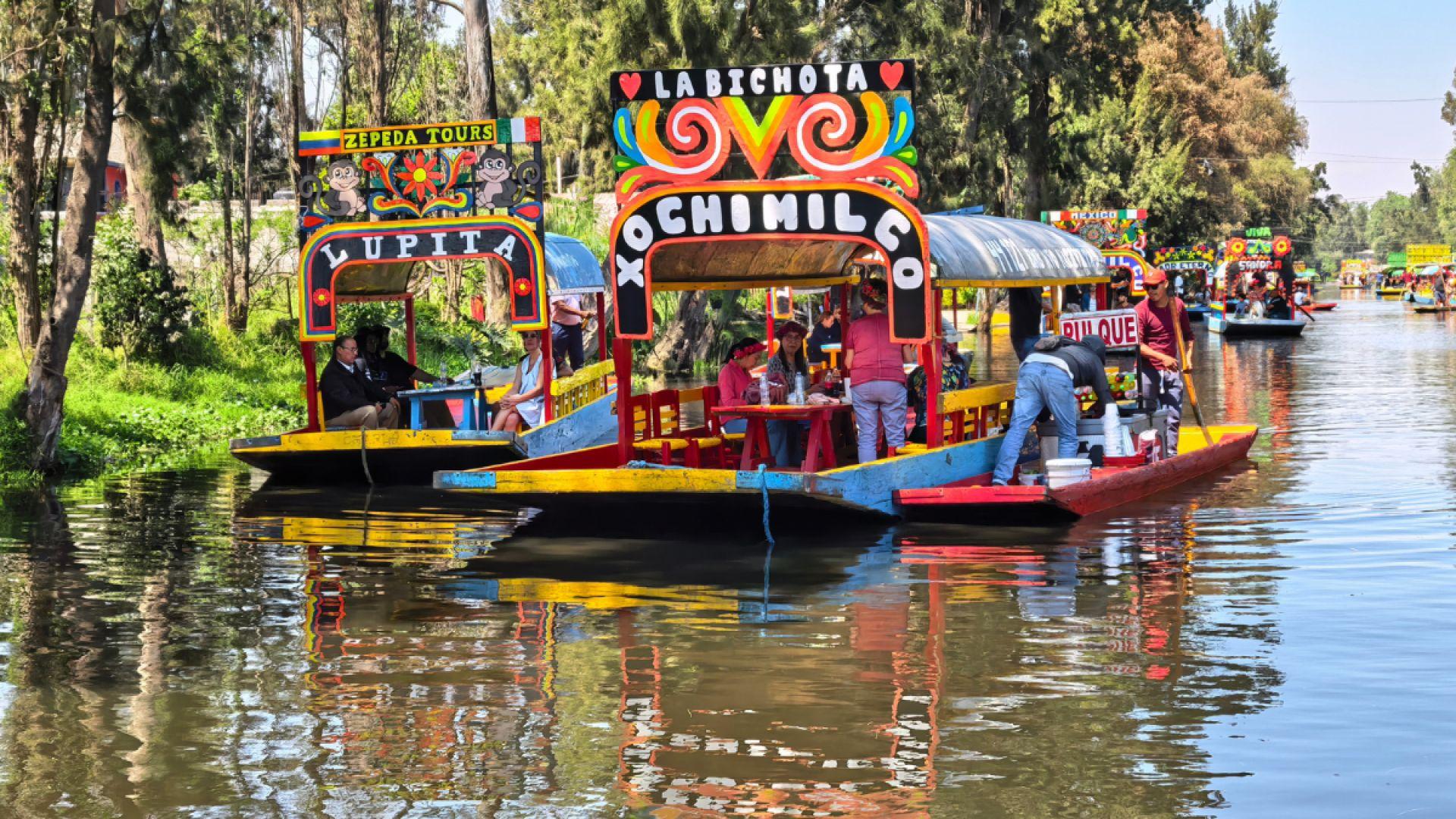 Xochimilco Trajinera Canal Tour with Tacos & Unlimited Drinks