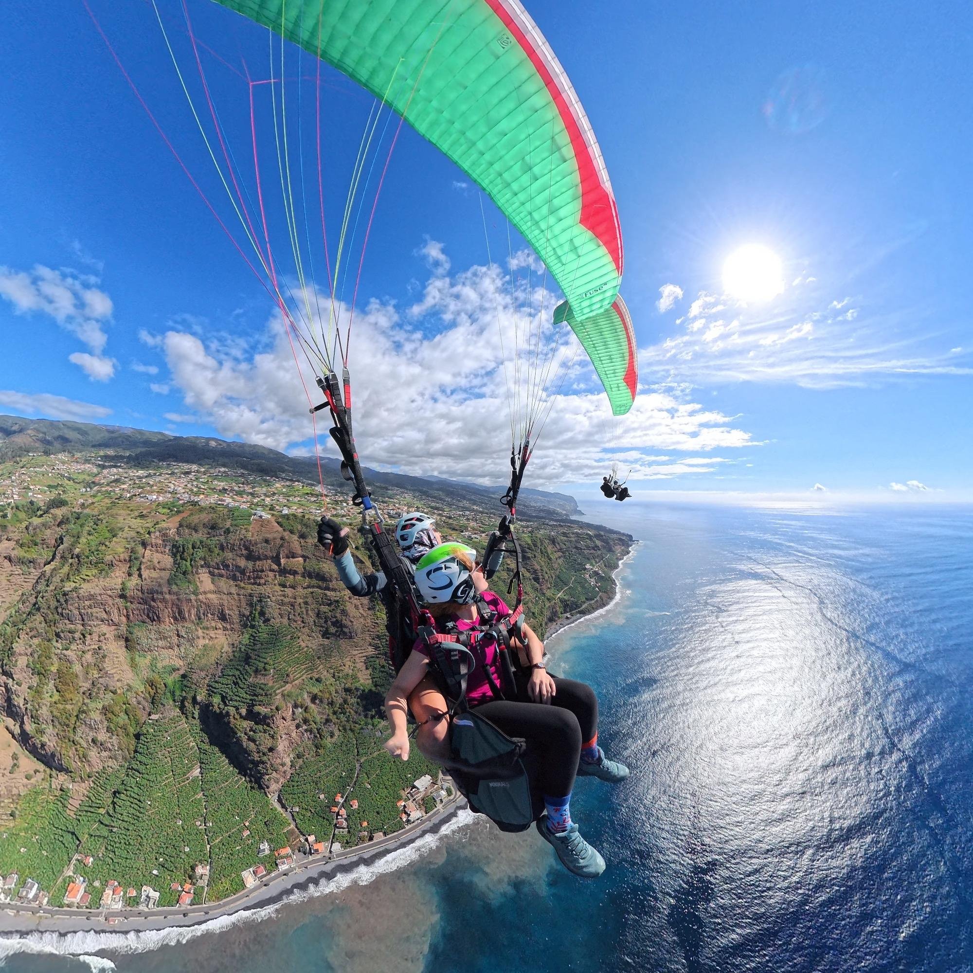 Tandem Paragliding Flight Over Madeira