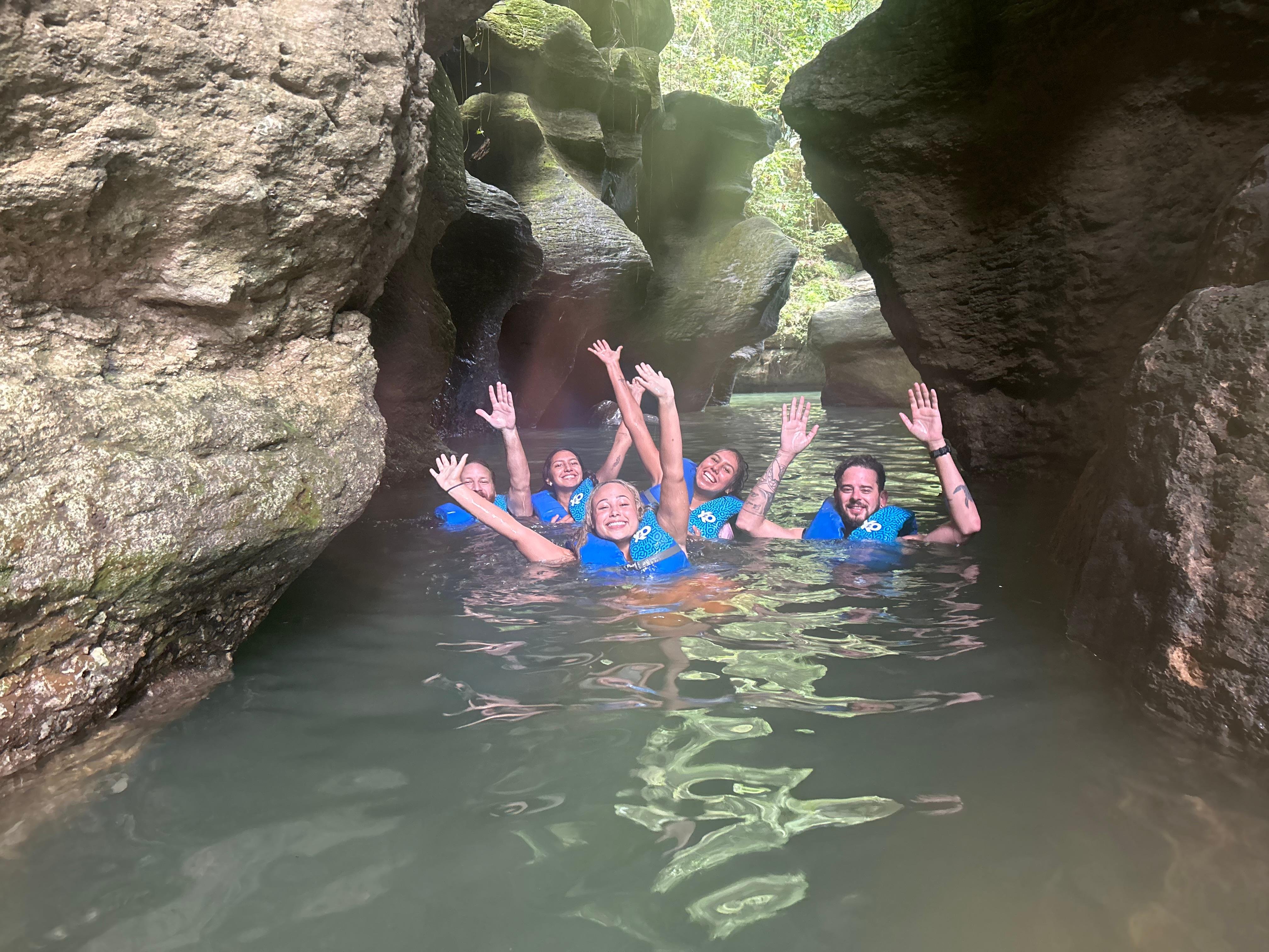 Charco Azul Canyon, Caves, and Mar Chiquita Beach Adventure