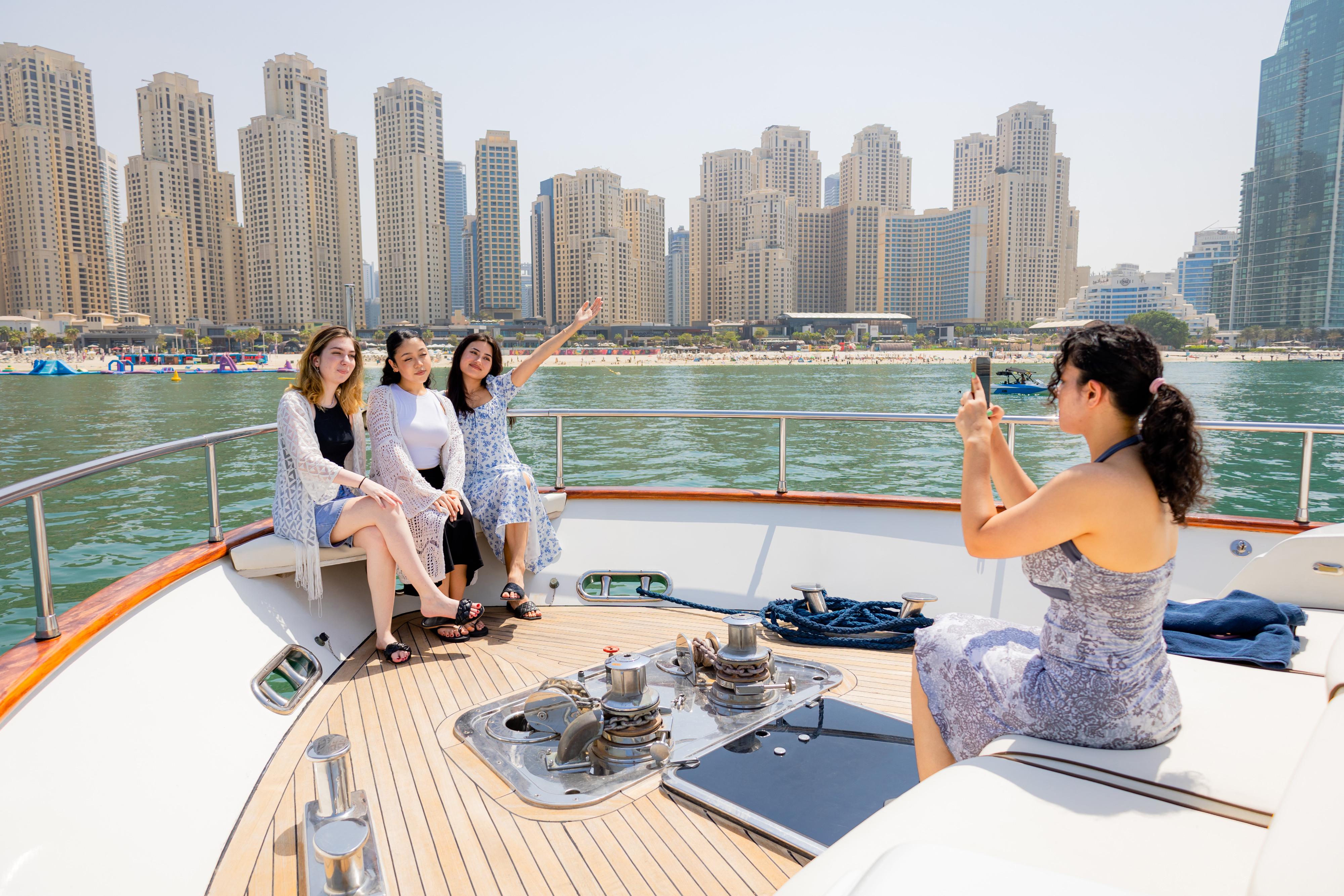 Dubai Luxury Yacht Cruise with Optional Live BBQ & Drinks