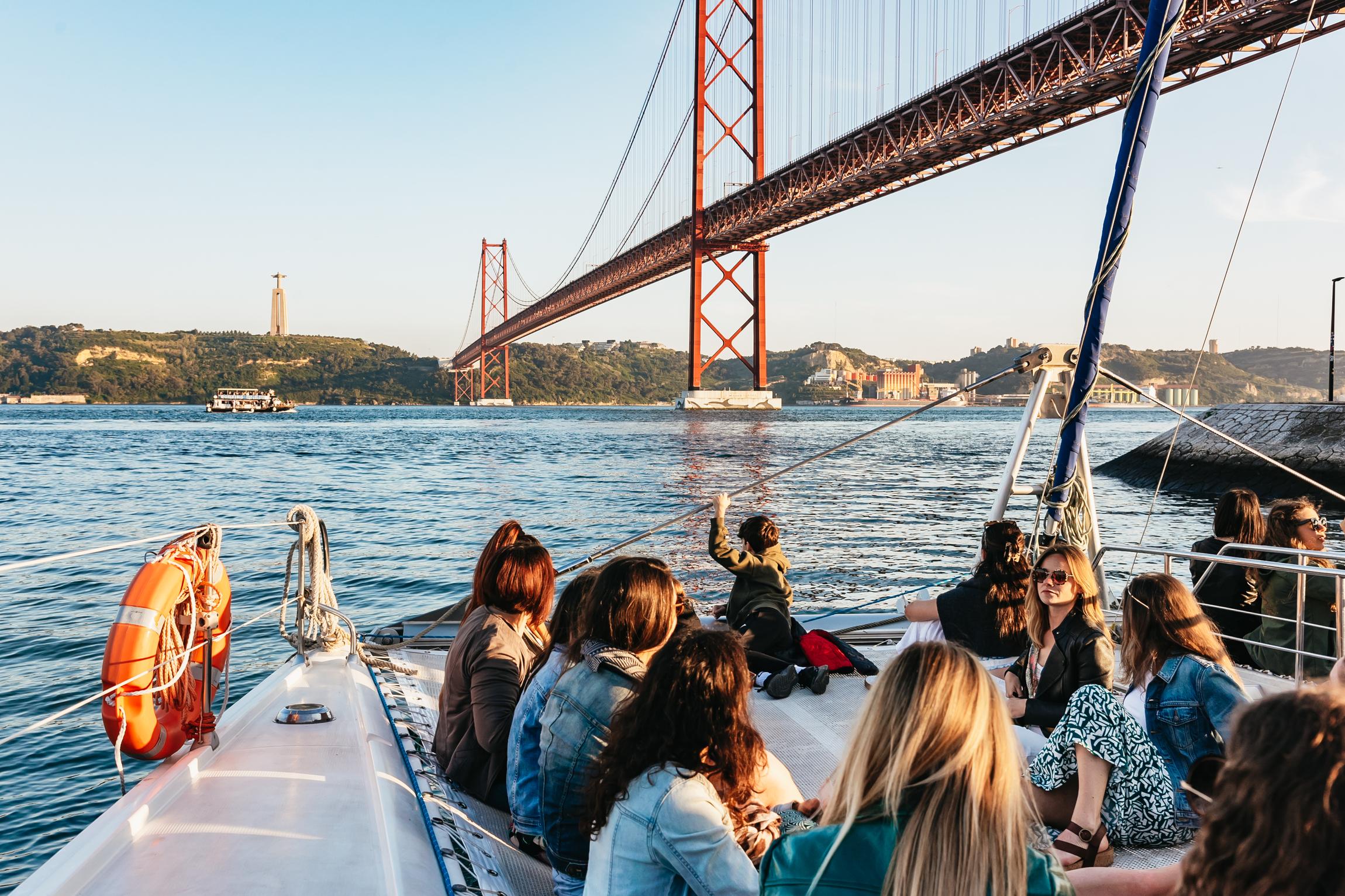 Lisbon Sunset Catamaran Cruise on the Tagus River