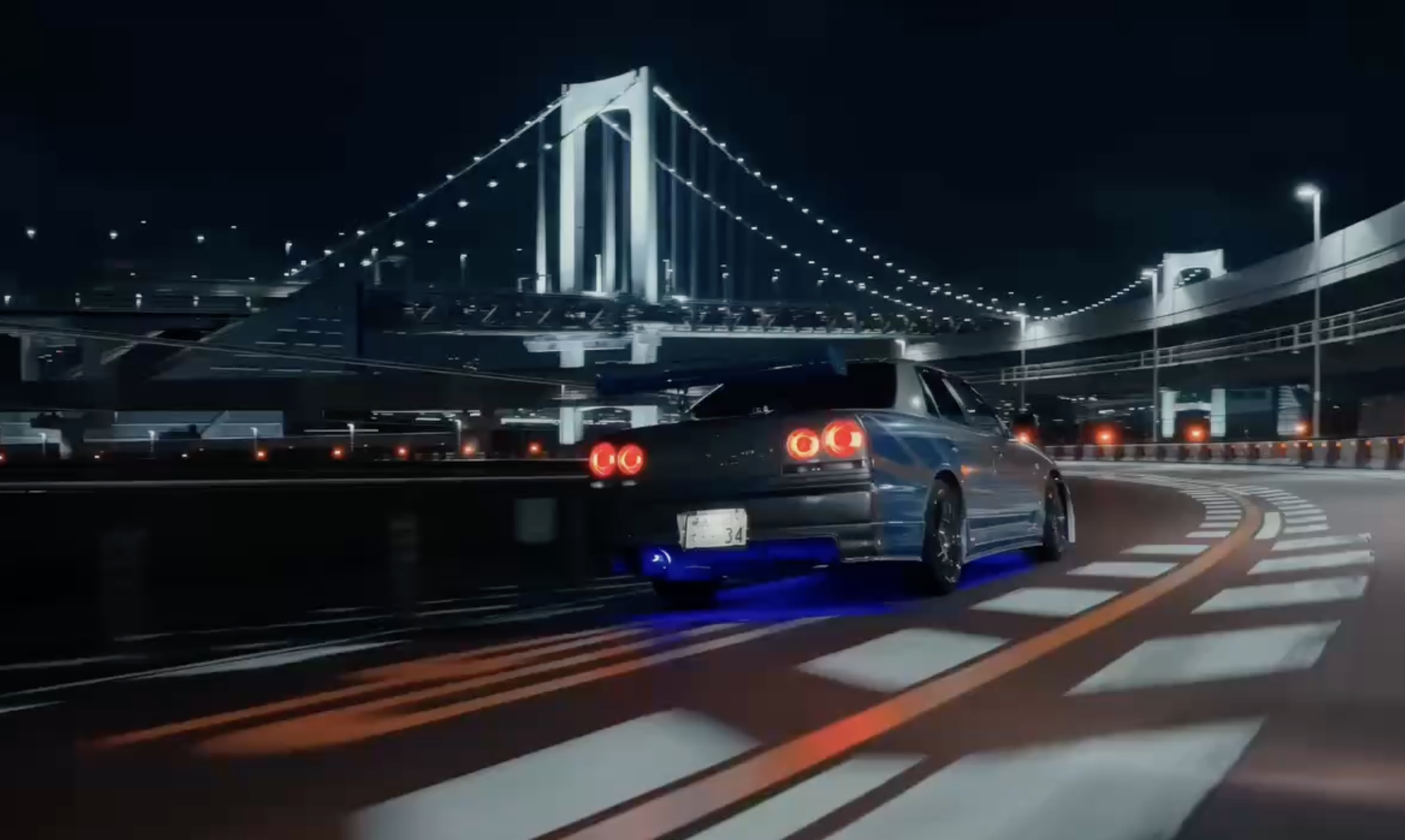 R34/Evo 600HP/GR86/WRX JDM Night Run Daikoku Parking