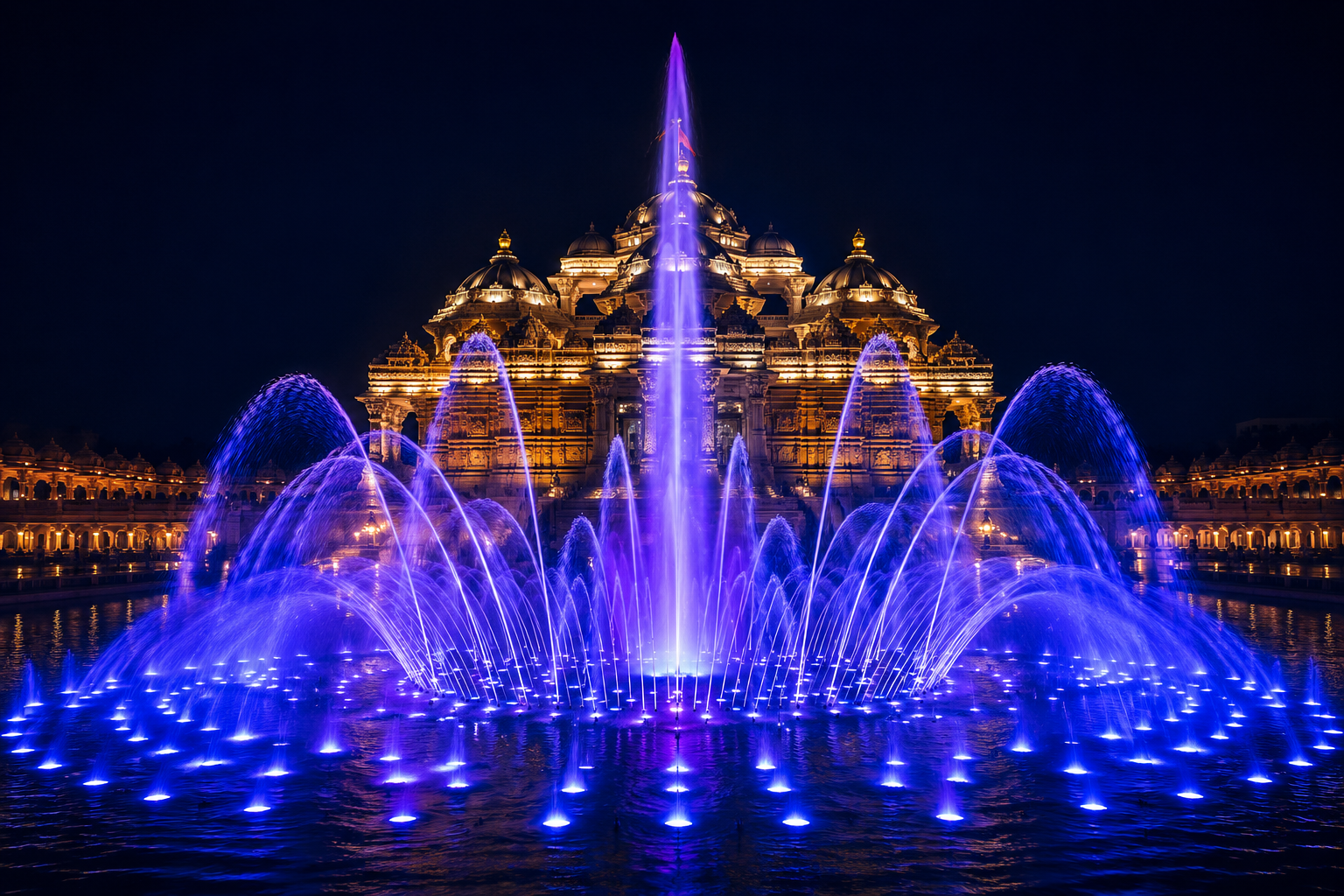 Private Evening Tour: Akshardham Temple & Water Show