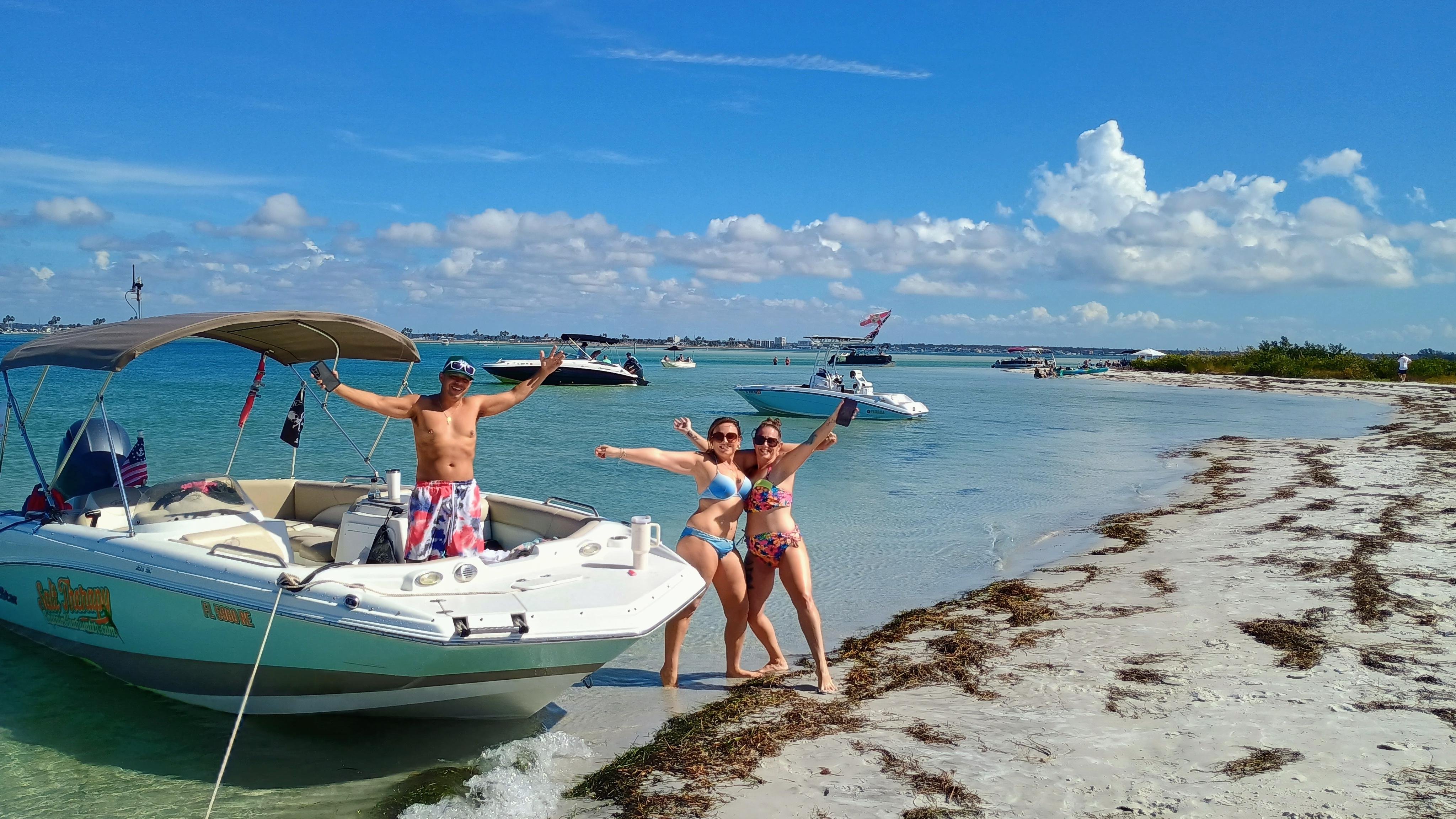 Three-Hour Private Dolphin & Island Boat, on Clearwater water