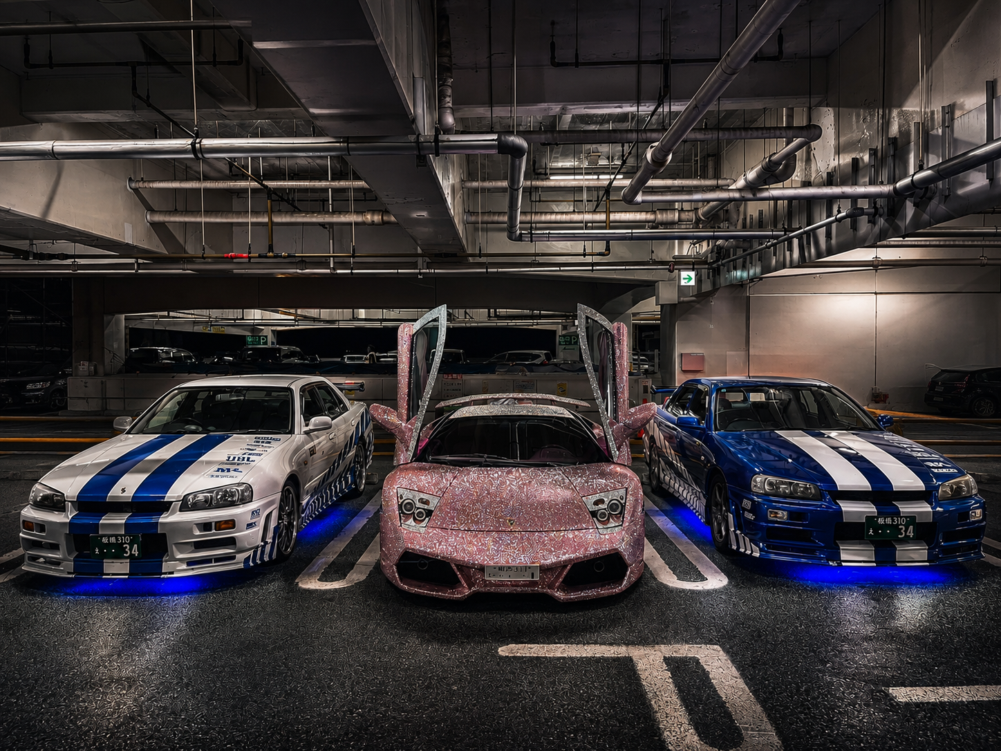 Tokyo: Private JDM R34 Skyline drive & Daikoku PA car meet - JDM Tokyo tour car and night drive