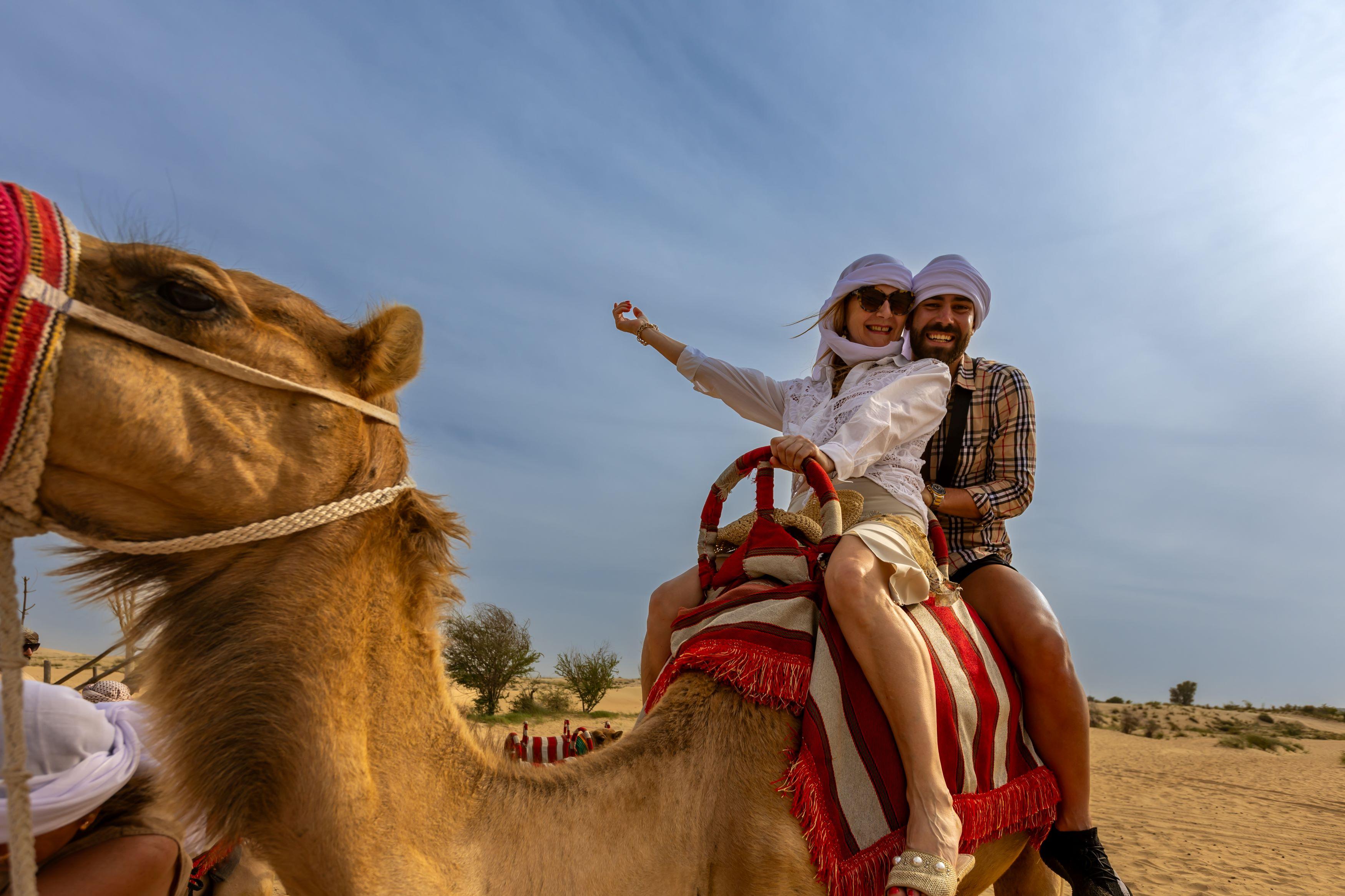 Dubai Desert Safari, Camel Ride & Helicopter Skyline Flight