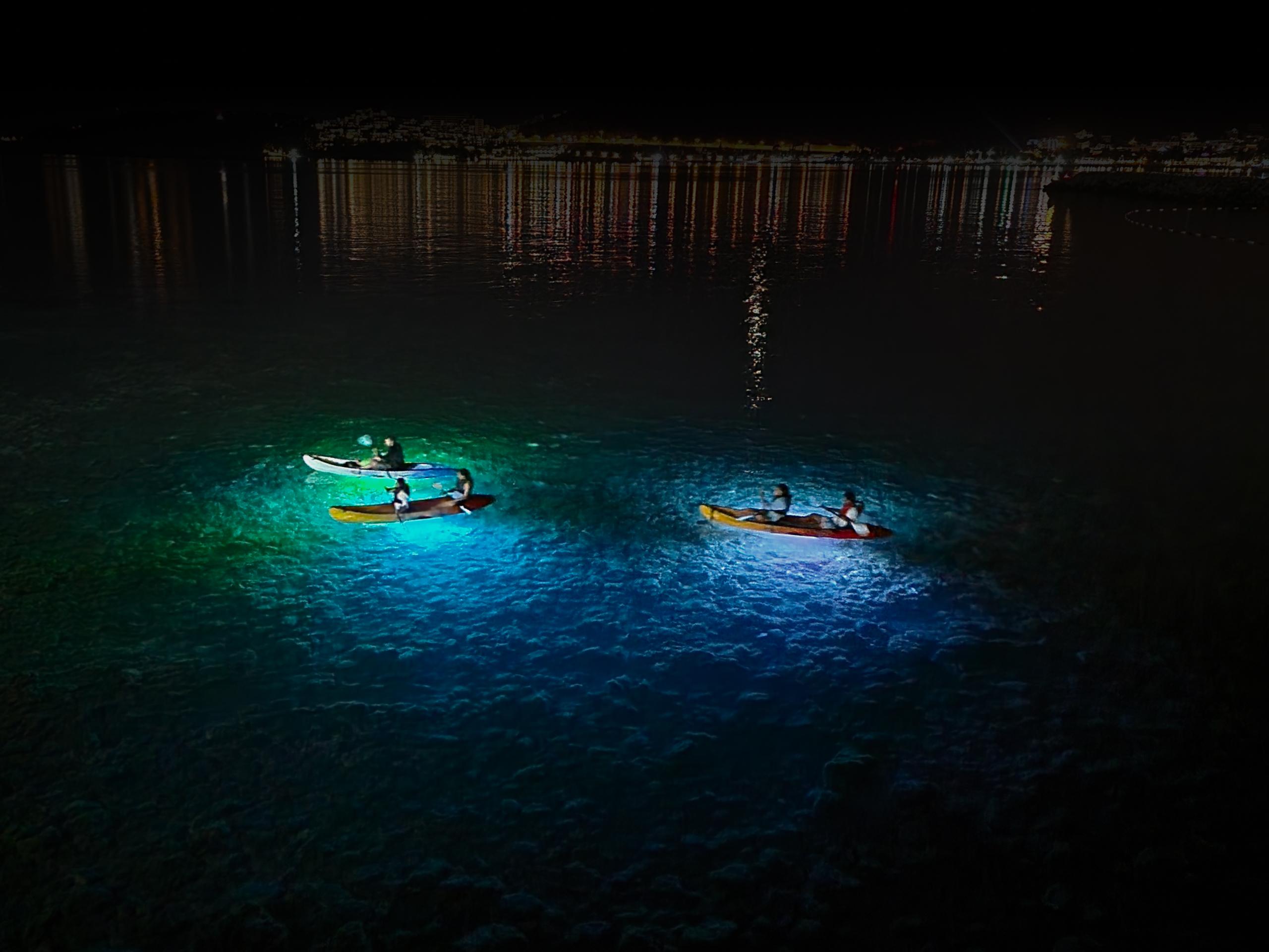 LED-Lit Kayaking Under the Stars