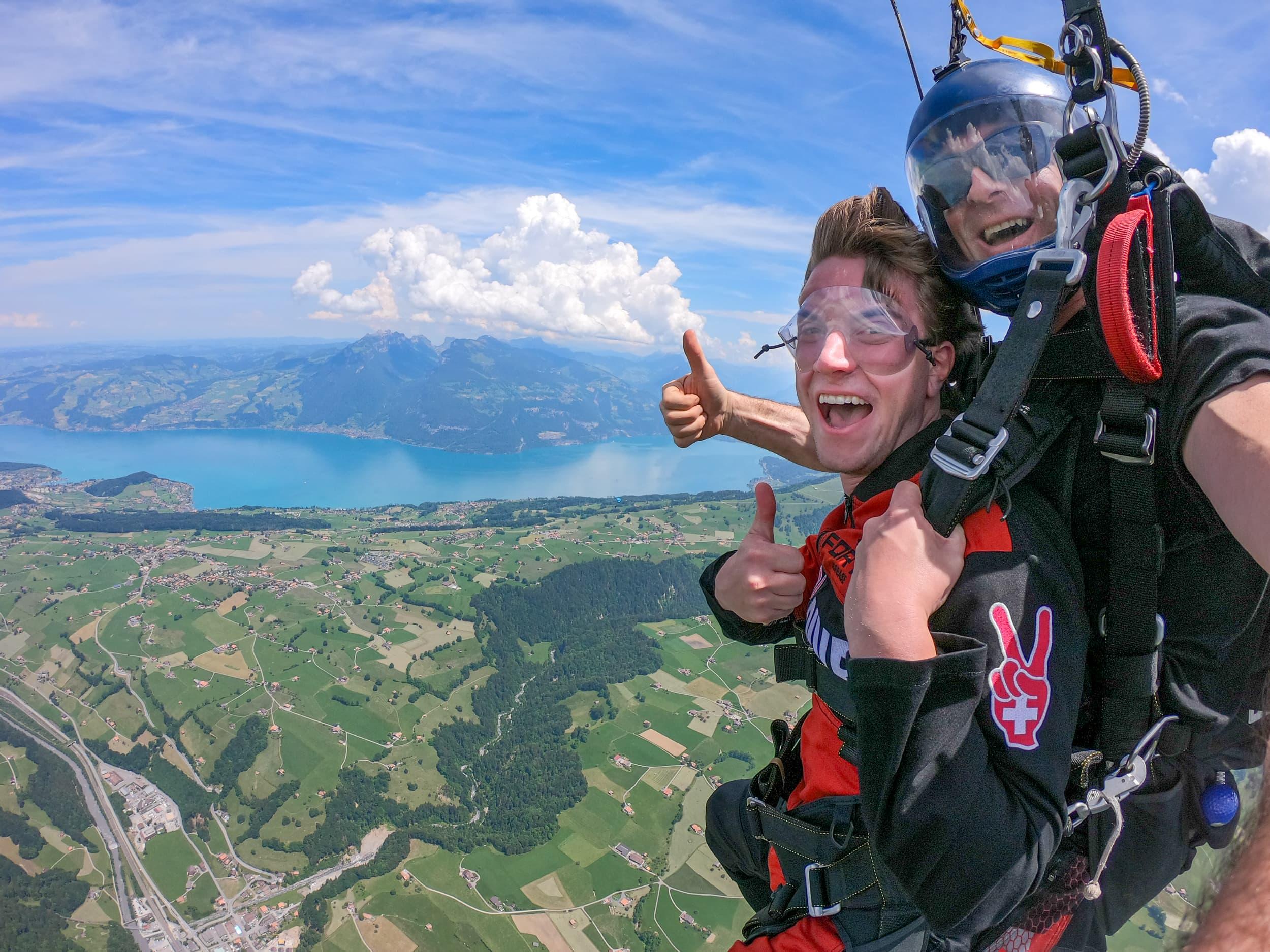 Zurich to Interlaken Skydiving & Alpine Flight Experience