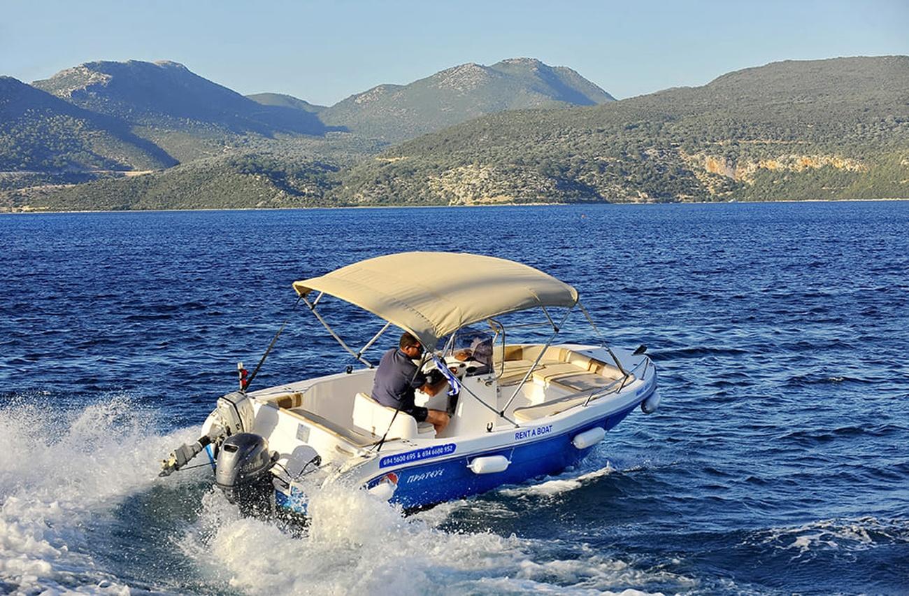 Self-Drive Boat Experience in Lefkada's Ionian Waters