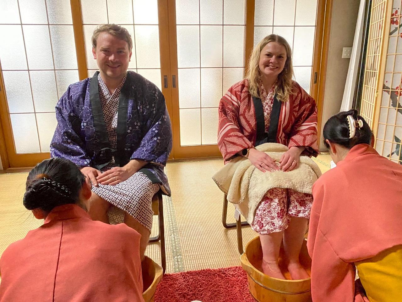 Osaka Temple Zen Tea Ceremony & Refreshing Foot Bath