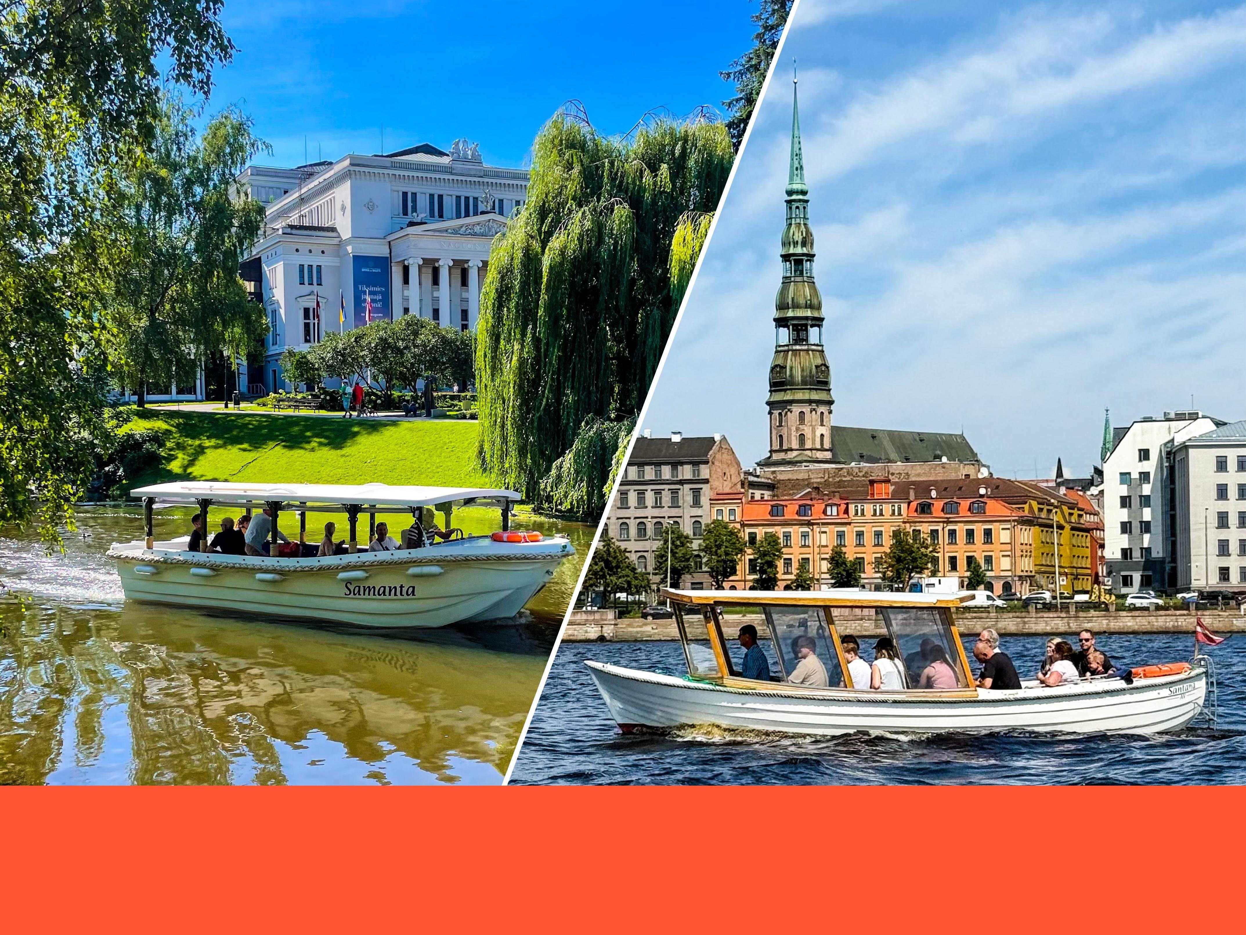 Riga Canal & River Electric Boat Tour with Audio Guide