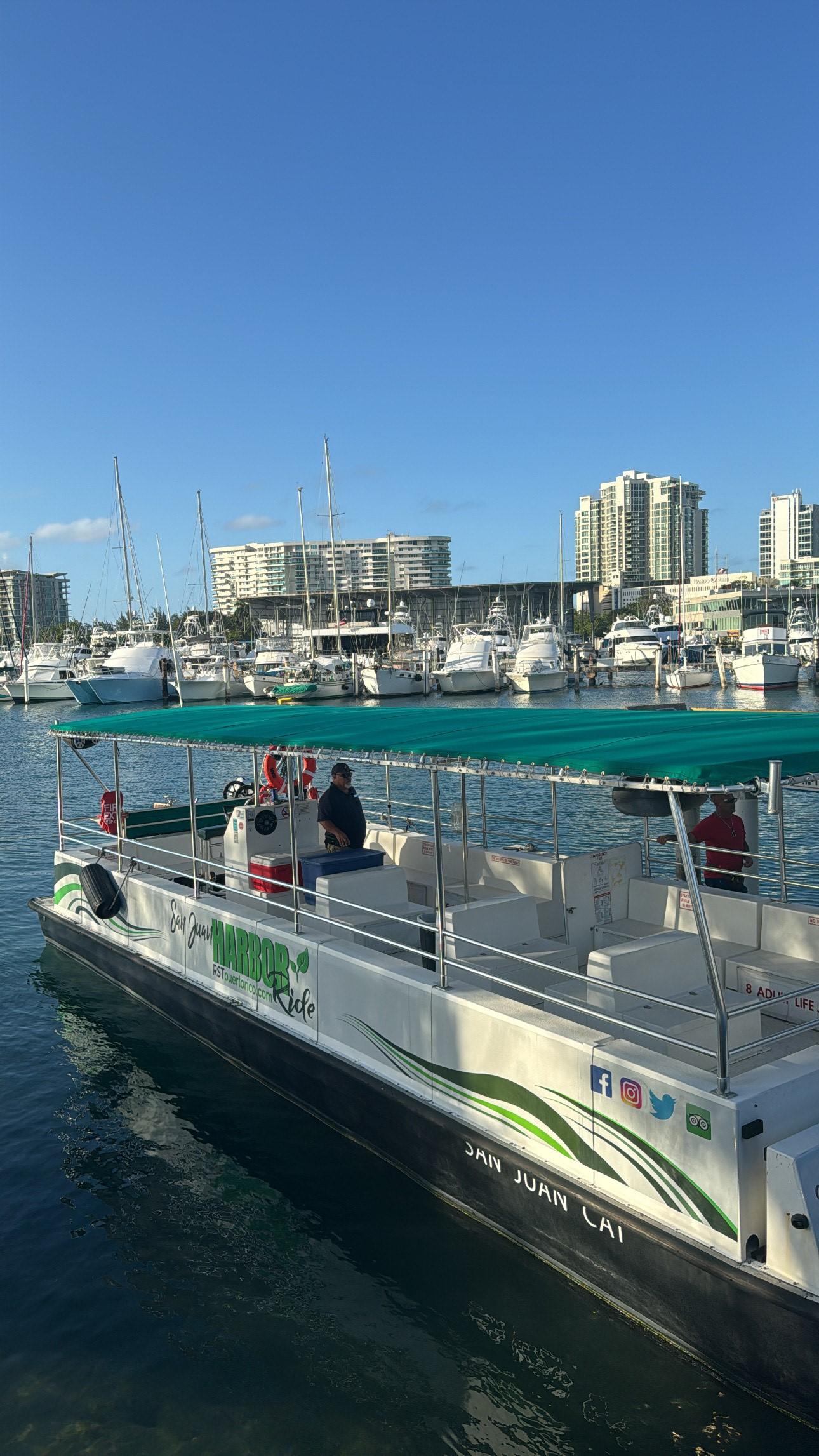 Old San Juan Sunset Pontoon Cruise with Drinks
