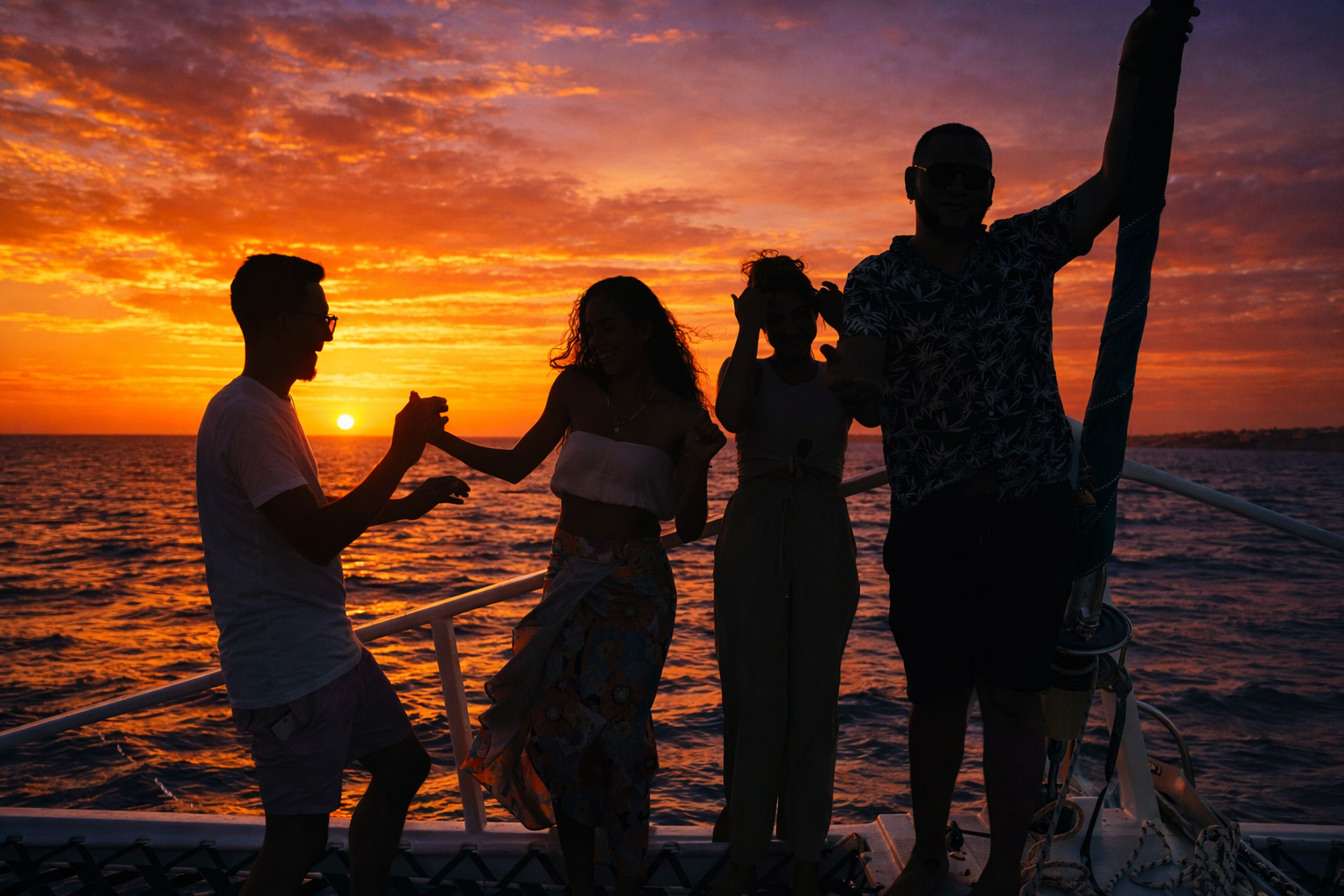 Curaçao Sunset Catamaran with Open Bar