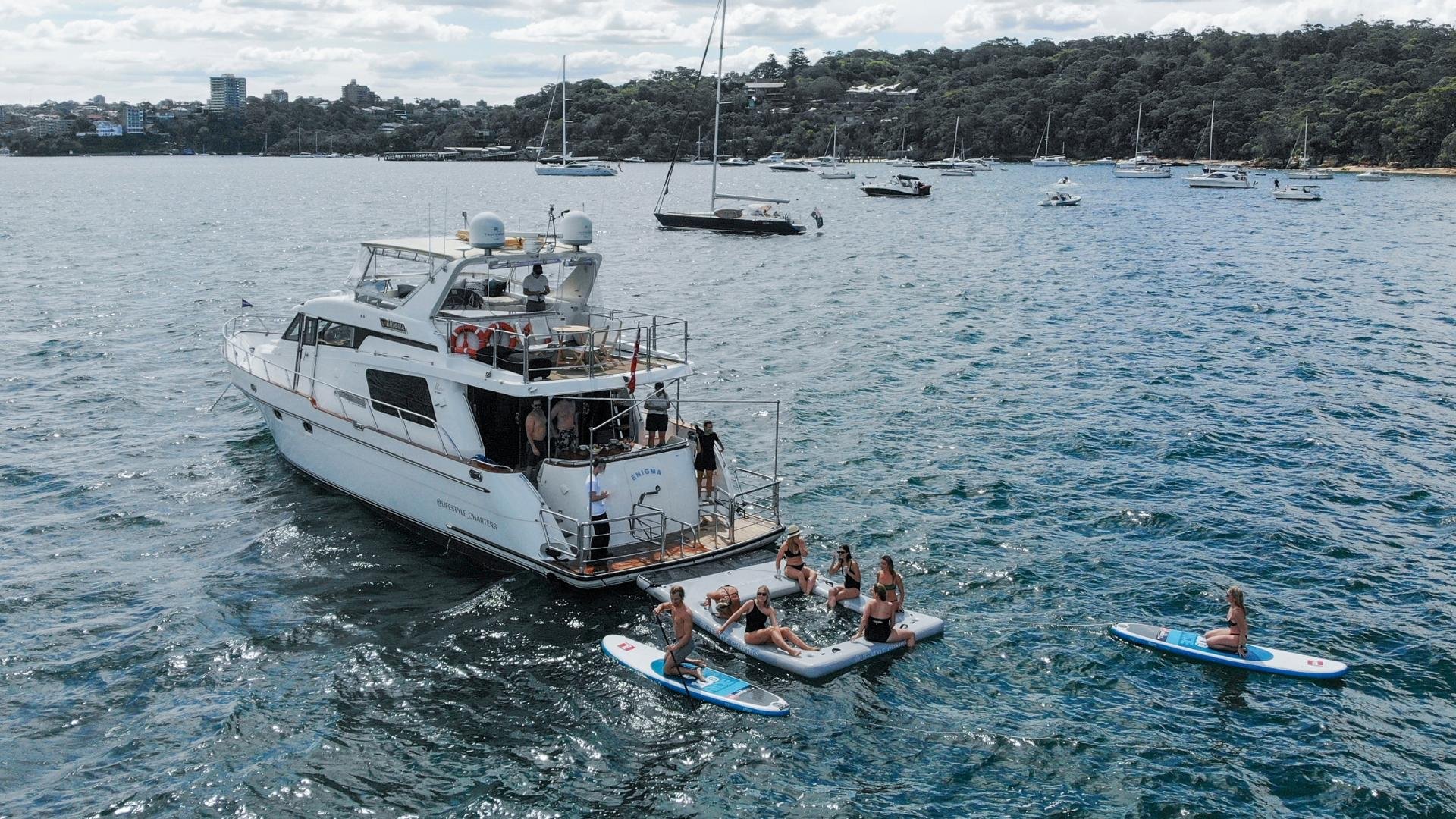 Private Luxury Yacht Charter with Swimming in Sydney Harbour