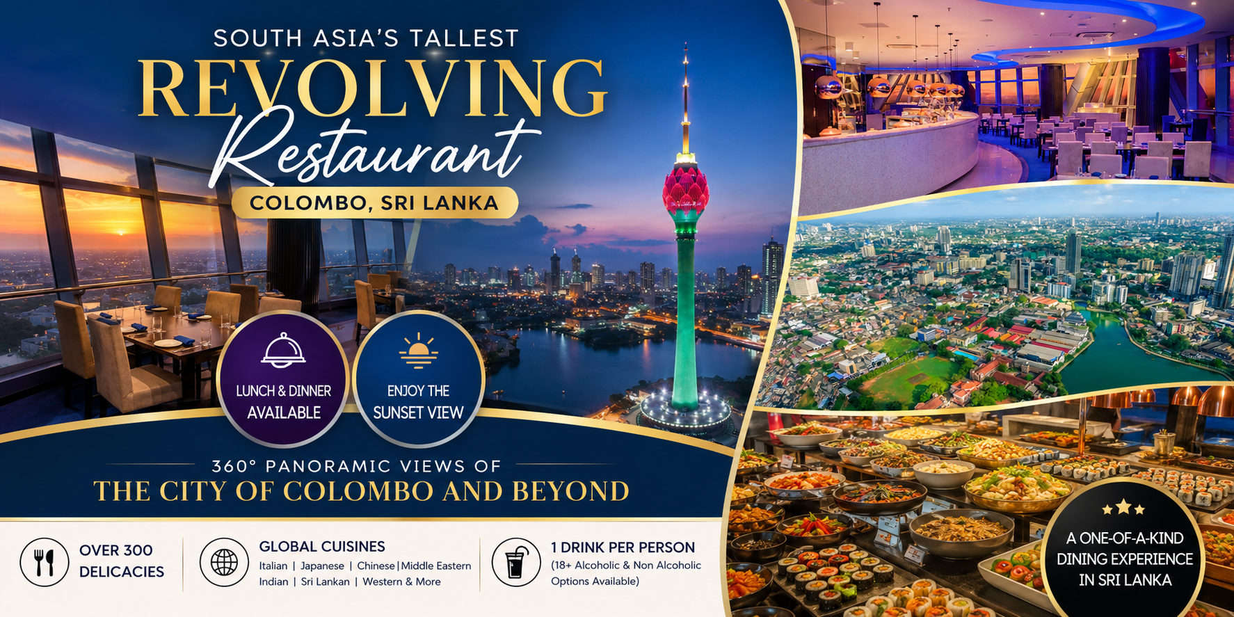 Lotus Tower Revolving Restaurant Buffet Experience
