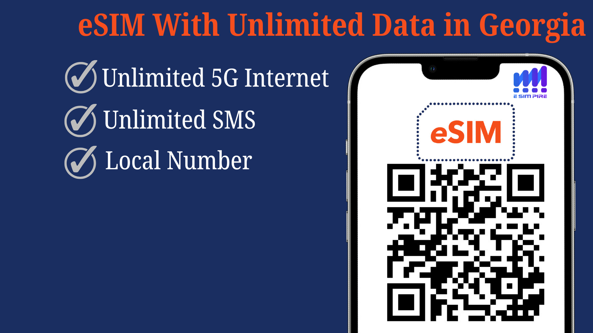 Georgia Unlimited 5G e-SIM with Local Number