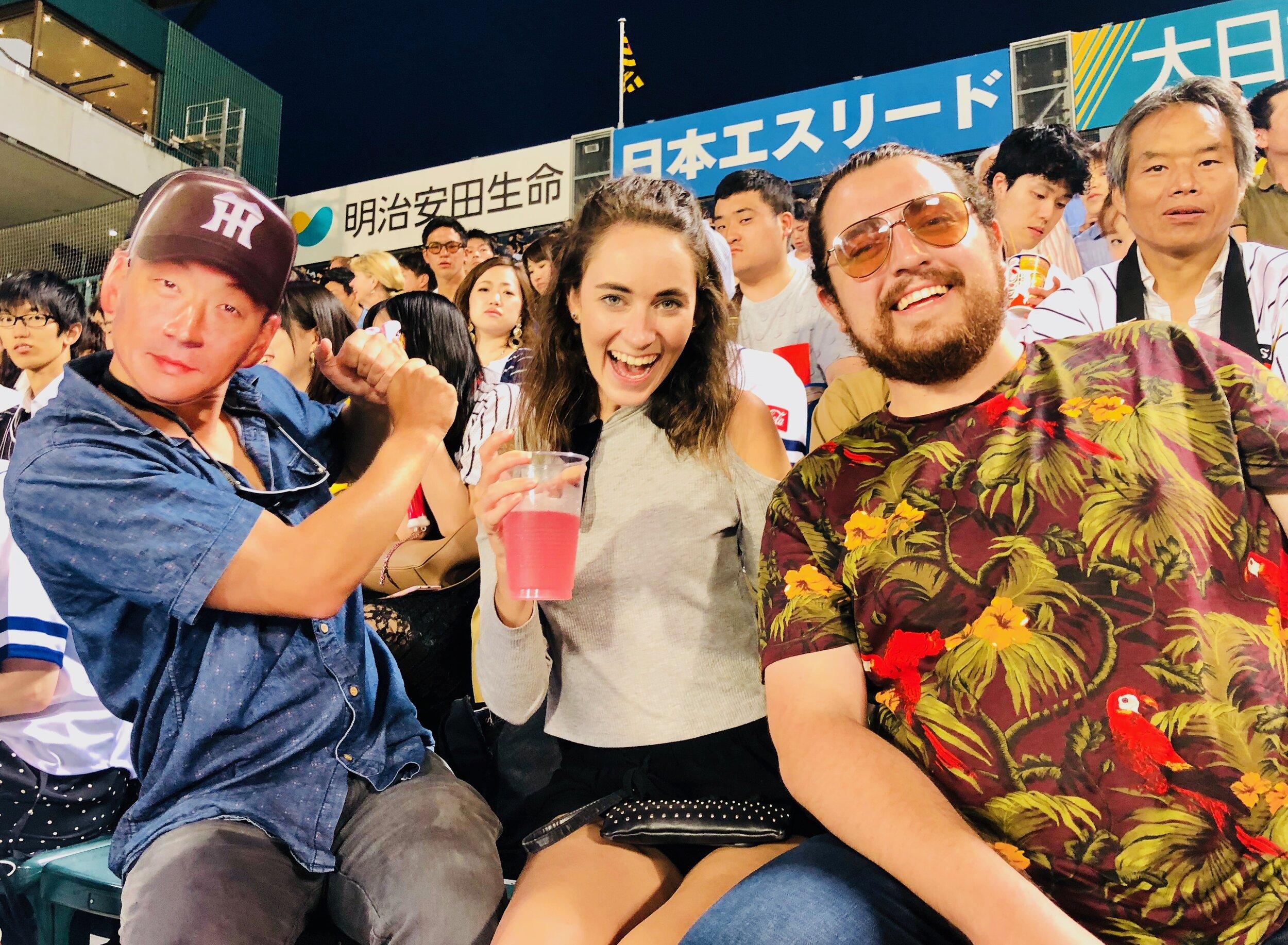 Live Baseball or Football Match with Local Fan